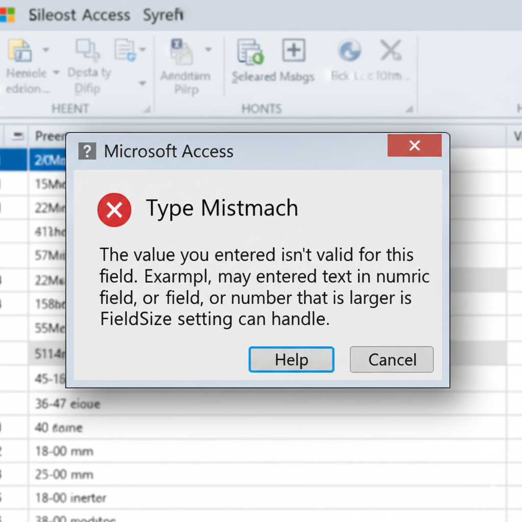 رایج‌ترین خطاهای اکسس