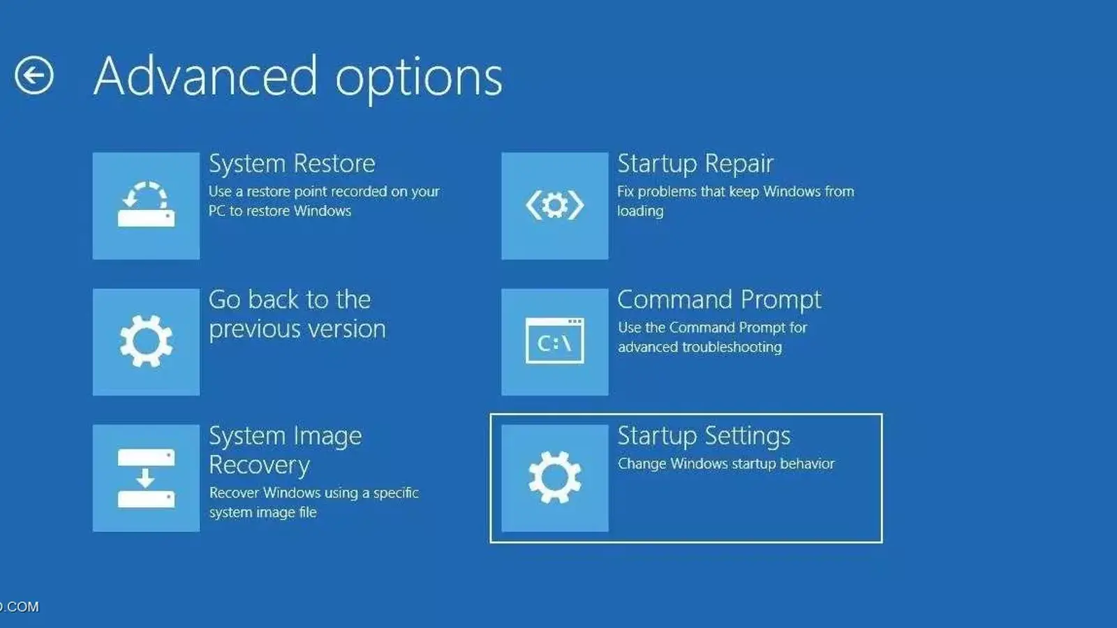 آموزش استفاده از Advanced Startup Options ویندوز