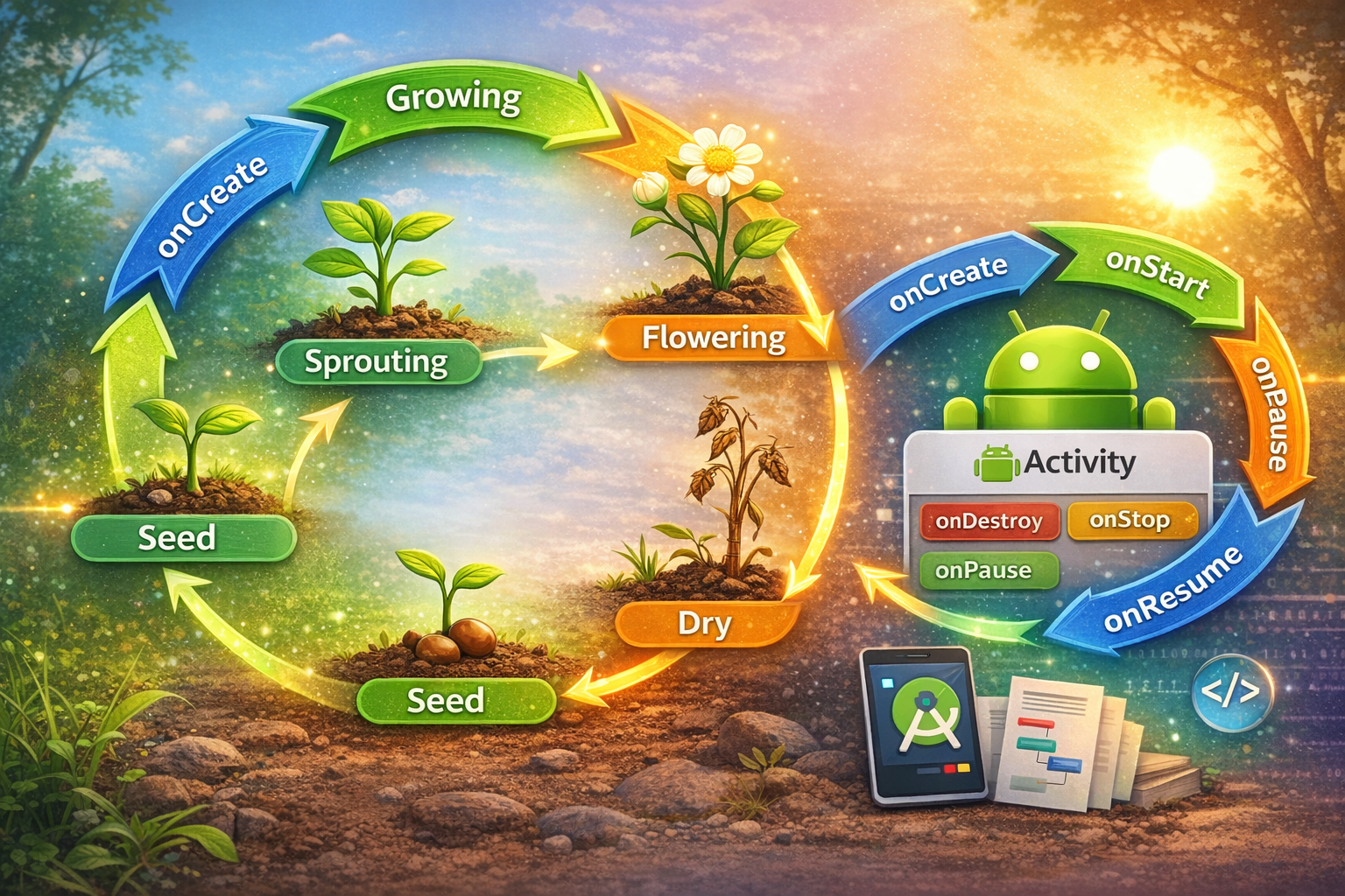 چرخه حیات در برنامه نویسی اندروید چیست؟