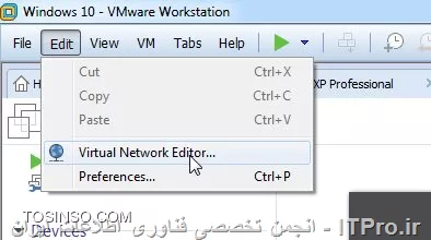سلام . اگر ارتباط اصلی سیستم شما با اینترنت از طریق کارت وایرلس میباشد و میخواهید ارتباط vm های خود را از این طریق میسر سازید ، کافیست در برنامه vmware workstation وارد بخش virtual network editor شوید : 

||http://network.tosinso.com/files/get/689006b2-69e1-472d-aef3-137c86e6e132||

سپس مانند تصویر زیر گزینه bridge را انتخاب کنید  و سپس از میان کارتهای شبکه سیستم خود ، کارت شبکه ولیرلس ر اانتخاب کنید :

||http://network.tosinso.com/files/get/5f5069ee-9d3e-4370-abd9-5f28a8391ced||

با این کار vm های شما از طریق کارت شبکه وایرلس ( در صورتی که به منبع DHCP متصل باشند ) ip دریافت خواهند نمود ...