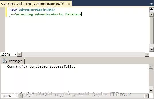گذاشتن توضیحات تک خطی Single Line Comment در SQL سرور