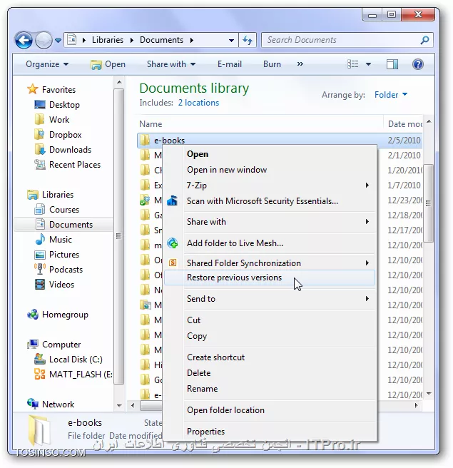 آموزش استفاده از System Restore Point در ویندوز