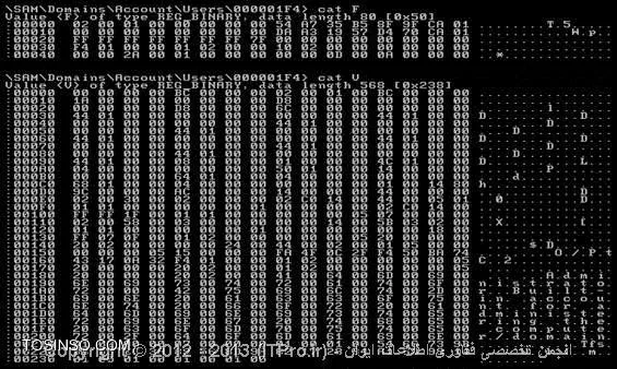 فایل HexaDecimal  حاوی Hash رمز