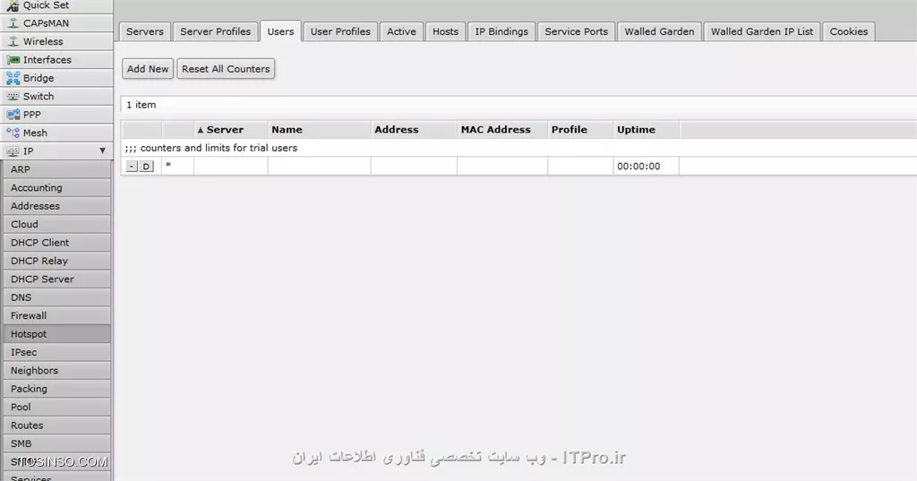 ببخشید که بعد از 9 روز اومدم معذرت میخوام
6تا عکس از تنظیمات هات اسپات و یوزر ها گرفتم براتون الان میذارم
||http://network.tosinso.com/files/get/f9e608d1-a066-43de-b368-24188b301086||
||http://network.tosinso.com/files/get/609cebd9-2857-462c-bba5-106d58f72443||
||http://network.tosinso.com/files/get/3395d082-7350-4b0e-bdeb-b41b14b87bab||
||http://network.tosinso.com/files/get/8c5b742e-8ae0-49fc-b07b-977ba46aed1d||
||http://network.tosinso.com/files/get/6b2a1d29-6929-4100-9a7d-add44a5e7f48||
||http://network.tosinso.com/files/get/5ea50ee1-5361-4e6e-b274-c44b9d85fca1||