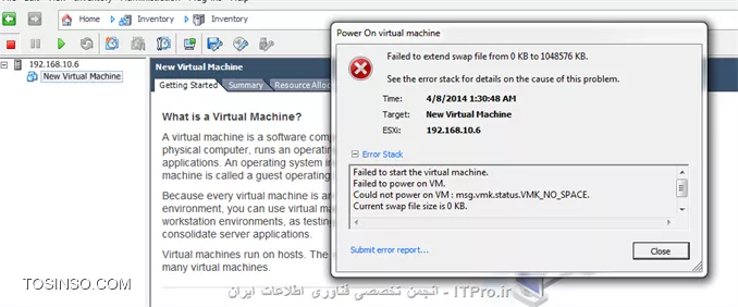 سلام دوستان ، من با esxi//vcenter//vsphare  کار کردم البته در حد متوسط ، با ویندوز سرور هم در حد متوسط کارکردم ، با نرم افزار open-e هم در حد مبتدی و اینکه نصب کنم و ...کارکردم.با vmvare هم کار کردم ومشکلی ندارم ، اما الان میخام بیام دوتا ویندوز سرور و یه لینوکس سنت او اس مینیمال نصب کنم هر کدوم رو یک esxi و اطلاعات مربوط به این سه سرور رو  رویه san که همین open-e هست ذخیره کنم. تمام ستا سرور و san رو همش رویه vmvare میخام نصب کنم. من رو سیستمم سه تا درایو دارم به نامهای A//B//C که رویه درایو A که 30گیگ هست خوده ماشینها میزبان ینی esxi ها وجودارند که قراره ویندوز سرورهام روش قرار بگیرن.درایو های B وC هم که به ترتیب 20 و 30 گیگ هست میخام برا san استفاده کنم. الان من نمدونم چطوری باید از درایو های B//C  در open-e استفاده کنم و به سرور هام فضابدم که داده ها سرور ها رو همین دوتا درایو ینی san ذخیره بشن. مثلا همون اول ک میخام رویه esxi ویندوز سرور رو نصب کنم ازم ارور میگیره ارورو زیر ارورشم به دلیل کمبود فضا هست ک نمدونم چطوری بهش از درایوهای B/C در داخل san فضا بدم. ارورش در لینک زیر هست  : 

||http://tosinso.com/files/get/6bca41c6-8a57-4396-bbe2-b02377bd4b38||

همینکه میام ماشین رو اجرا کنم ارور بالایی رو میده ، ممنون میشم بطور جامع کمکم کنید چون 2ماه هس درگیر این مشکلم.ممنون

