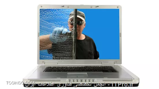 تمیز کردن صفحه مانیتور