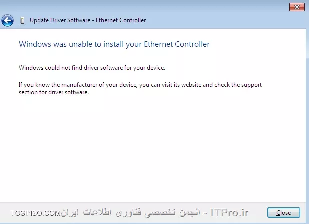 windows could not find driver software for device (1
