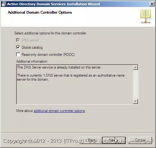 آموزش نصب و راه اندازی Additional Domain Controller در ویندوز سرور 2008