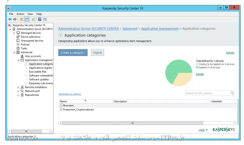 !! مسدودسازی اجرای یک برنامه ناشناس 
* ماشین های DC - Security-Center را روشن کنید 

* ماشین  PC1 را روشن کنید 

- Security-Center 

1- در Administration Console بروید 

2- باز کنید Application categories 

3- کلیک Create a category 

||https://tosinso.com/files/get/33bc6b30-e0bf-40a1-8f00-0d32864ae9ea||

4- روی بالاترین گزینه کلیک کنید 

||https://tosinso.com/files/get/a23db86e-9098-4d93-8bae-9478ce9cd228||

5- نام دسته بندی Protection_Cryptomalware و Next کنید 

||https://tosinso.com/files/get/aba2b412-021e-4b3d-ab8b-b1547107bdc5||

6- فایل Conditions_Protection_Cryptomailware.txt را کپی کنید و آن را باز کنید ( این فایل توسط نویسنده ایجاد شده و هدف فقط آموزش است )

||https://tosinso.com/files/get/68c5f0fd-5d60-4ca8-839c-2a67cc90b8bc||

7- حالا از لیست Add را بزنید 

8- در لیست روی Application folder بروید 

||https://tosinso.com/files/get/f3a41382-acd6-4d39-9b09-35767b6e59f0||

9- حالا به صورت زیر خط زیر را در Conditions_Protection_Cryptomailware.txt کپی کنید 

||https://tosinso.com/files/get/9e1025ce-f10d-423d-8e84-a275440243c9||

10- در مسیر زیر خط را پیست کنید 

||https://tosinso.com/files/get/5509d43d-9a6a-48da-bb1f-6cad62b582a5||

11- در واقع ما مسیر فایل Conditions_Protection_Cryptomailware.txt را شبیه سازی کردیم حالا Next کنید 

||https://tosinso.com/files/get/dfacface-3837-4b63-9166-3e4492815f23||

12- حالا Next را بزنید و در لیست روی KL category کلیک کنید 

||https://tosinso.com/files/get/8cad9a05-7be4-4399-b8b3-9c284af42110||

13- حالا تمامی باکس های KL categories انتخاب کنید و OK را بزنید 

||https://tosinso.com/files/get/a84d6c33-76c0-4043-8826-e7184808efce||

14- روی figuring conditions for exclusion of applications from categories و  Next کنید 

||https://tosinso.com/files/get/9159c9b1-50fc-4ccb-8786-939edc2881b4||

15- روی Finish کلیک کنید 

||https://tosinso.com/files/get/6d444193-2e2a-417a-9224-21ce81a39a19||

- تغییر در پالیسی برای جلوگیری از اجرای فایل توسط کاربران 

1- وارد Workstations و روی تب Policies کلیک کنید 

||https://tosinso.com/files/get/650bdf2e-5bea-4c36-8d08-2b9045254907||

2- حالا پراپرتیس KES 10 SP2 workstation policy را بگیرید 

3- حالا Application Startup Control باز کنید 

||https://tosinso.com/files/get/6e1cccdc-9a94-456e-bb5a-30a903e0825b||

4- کلیک کنید Add

||https://tosinso.com/files/get/f63b9598-8918-4f83-be93-93248dc08905||

5- روی OK کلیک کنید 

6- مجدداً OK را بزنید 

||https://tosinso.com/files/get/ba162616-d646-477f-9ff3-88c773081d39||

7- حالا منتظر باشید تا پالیسی اعمال شود 


نویسنده : سید احمد توسلی
منبع : |جزیره امنیت اطلاعات و ارتباطات وب سایت توسینسو::https://tosinso.com/security|
هرگونه نشر و کپی برداری بدون ذکر منبع و نام نویسنده دارای اشکال اخلاقی است