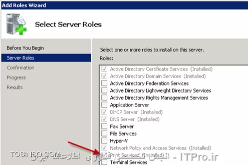 نصب پرینتر در سرور