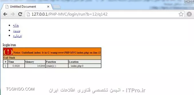 سلام به همه دوستان گلم در ITPro ابتدا قبل از شروع این قسمت یه عذر خواهی کنم بایت وقفه طولانی که ایجاد شد بین قسمت قبلی و این قسمت ، خوب توی قسمت قبلی درباره ErrorDocument ، Redirects  و password protection توضیح دادم و توی این قسمت توضیحات تکمیلی .htaccess براتون میگم بهمراه کد نویسی MVC  . نکته مهم : قبل از اینکه فایل .htaccess بسازید و توش کد بنویسید، برید توی فایل httpd.conf (اگه از wamp استفاده میکنید برید توی منوی wamp توی قسمت apache) و این خطی که در زیر انتخابش کردم پیدا کنید و اگه اول خط، کاراکتر # داشت ، کاراکتر # از اول خط پاک کنید و فایل ذخیره کرده و wamp ریستارت کنید . 
||https://tosinso.com//files/get/370a523a-186b-4d5a-b48f-5af01e053d2a||
4) Deny visitors by IP address : میتونیم جلوگیری کنیم از بازدید بعضی بازدیدکنندگان از وب سایتمون یا اجازه بدیم فقط کاربران با یه رنج آی پی خاص بتونن از وب سایتمون بازدید کنن .مثلاً فقط به ادمین سایت اجازه بدیم که بتونه صفحات حساس وب سایت ببینه و بقیه کاربران قادر نباشن .
<htm>
order allow,deny
deny from 123.45.6.
allow from all
<htm>
کد بالا به همه اجازه میده بتونن وب سایتو ببینن ولی کاربرانی که  سه اکتد آی پی شون این 123.45.6 هست اجازه بازدید از سایت ندارن .
<htm>
order allow,deny
allow from 162.1.1.1
deny from all
<htm>
کد بالایی هم فقط به کاربری با آی پی 162.1.1.1 اجازه میده از وب سایت بازدید کنه و اگه کاربری توی محدوده آی پی تعریف نشده باشه و بخواد وارد سایت بشه با خطای Forbidden مواجه میشه .
||https://tosinso.com//files/get/110262ac-52d4-466f-98ee-ab65f203e558||

5) DirectoryIndex : بصورت پیشفرض Apache بدنبال فایل index.php میگرده تا وب سایت با اون صفحه بیاره بالا (یعنی نشون بده) ، ولی میشه این پیشفرضو تغییر داد ، 
من یه صفحه index.php توی آموزش قبلی ساختم که موقعی که نمایش داده میشد بصورت زیر بود 
||https://tosinso.com//files/get/960448ad-c06f-433d-8c36-4aecd1c75ffb||
و حالا نمیخوام موقعی که وب سایتمو کسی باز میکنه صفحه index.php بصورت پیشفرض براش باز بشه میخوام index.html باز بشه .
کد index.html : فقط یه welcome توش نوشتم :-)
<htm>
<!DOCTYPE html PUBLIC -//W3C//DTD XHTML 1.0 Transitional//EN http://www.w3.org/TR/xhtml1/DTD/xhtml1-transitional.dtd>
<html xmlns=http://www.w3.org/1999/xhtml>
<head>
<meta http-equiv=Content-Type content=text/html; charset=utf-8 />
<title>Untitled Document</title>
</head>
<body>
welcome
</body>
</html>
<htm>
و حالا این کد توی .htaccess مینویسم .
<htm>
DirectoryIndex index.html
<htm>
و بعدش دوباره وب سایتمو باز میکنم میبینید که پیشفرضش تغییر کرد و صفحه که میخواستم باز شد .
||https://tosinso.com//files/get/f8cf8f64-1222-4f5c-a0f5-13c2c60cc21f||
خوب حالا اگه کدمونو به این صورت نوشته بودیم
<htm>
 DirectoryIndex index.html index.cgi index.php
<htm>
Apache ابتدا به دنبال صفحه index.html میگرده تا نمایشش بده و اگه وجود نداشت میره سراغ index.cgi  و در نهایت اگه این صفحه هم وجود نداشت index.php نمایش میده .

6) Disable directory listings : با استفاده از این قابلیت میتونیم جلوگیری کنیم از نمایش بعضی از فایل ها با پسوند های مورد نظر خودمون، یا کلاً جلوگیری کنیم از نمایش فولدرهای وب سایت .
من سه تا فولدر با نام های About,Index,Login توی فولدر Views میسازم (فولدر views توی قسمت قبلی ایجاد کردیم) ، یه چند تا فایل با پسوند jpg. و txt. هم توی فولدر views میسازم (البته این فایل هارو بعدش پاک کنید، چون فقط واسه توضیح disable directory این فایهارو ایجاد کردم بدردمون نمیخوره)  و حالا توی URL آدرس فولدر Views تایپ میکنم و enter میزنم .
||https://tosinso.com//files/get/c93ac99e-d6db-4197-be80-cbe624ea0723||
میبینید که تمام محتویات views نمایش داده شد حالا اگه بخوایم فایل هایی با پسوند txt نمایش داده نشن بصورت زیر کد مینویسیم (توی فایل .htaccess)
<htm>
IndexIgnore *.txt
<htm>
||https://tosinso.com//files/get/df7c03aa-0666-4a24-871c-81e767c61ae7||
یا اگه خواستیم فایل با پسوند jpg هم نمایش داده نشه کد بصورت زیر مینویسیم 
<htm>
IndexIgnore *.txt *.jpg
<htm>
||https://tosinso.com//files/get/14ce8ba5-d20c-417b-9113-4ca6ea8f79ba||
اگه کد بصورت زیر بنویسیم هیچ فایل و فولدری نمایش داده نمیشه ( انگار فولدر خالی هست )
<htm>
IndexIgnore *
<htm>
||https://tosinso.com//files/get/395d0ba6-8db8-4888-b2a9-f94c2e7e3161||
خوب حالا اگه وب سروری که شما وب سایتتونو روش آپ کردید فولدرهارو نمایش نمیده، میتونید با دستور زیر نمایش فولدر برای خودتون فعال کنید .
<htm>
Options +Indexes
<htm>
اگه خواستید کلاً فولدرهای سایتتون نمایش داده نشن میتونید از کد زیر استفاده کنید .
<htm>
Options -Indexes
<htm>
||https://tosinso.com//files/get/7ed0dba8-5af5-47f4-a797-5274439d0dab||
میبینید که دیگه اجازه نمایش فولدر بهمون نمیده .
خوب تا اینجا توضیحاتی که واسه .htaccess دادم کافی هست میریم سر بحث اصلیمون یعنی MVC ( توی ادامه آموزشها، قابلیت های دیگه htaccess براتون میگم ) واسه اطلاعات بیشتر میتونید به سایت زیر سر بزنید .
<left>
http://www.htaccess-guide.com
<left>
خوب حالا قبل از شروع MVC، کدهای زیر توی فایل .htaccess مینویسیم .
<htm>
Options -indexes

ErrorDocument 401 http://127.0.0.1/PHP-MVC/
ErrorDocument 403 http://127.0.0.1/PHP-MVC/
ErrorDocument 404 http://127.0.0.1/PHP-MVC/
ErrorDocument 500 http://127.0.0.1/PHP-MVC/
<htm>
به جای PHP-MVC (اسم وب سایت من هست)، شما اسم وب سایت خودتونو بنویسید .
||https://tosinso.com//files/get/279ca742-b8a9-4ca7-95d9-8cdb67bc8eae||
میبینید بعد از index.php هرچیزی وارد کنیم به ما خطایی نمیده که این خودش یه باگ محسوب میشه و حالا میاییم این باگ برطرف میکنیم.
فایل htaccess. بصورت زیر ویرایش میکنیم :
<htm>
Options +FollowSymlinks
RewriteEngine on

Options -indexes

ErrorDocument 401 http://127.0.0.1/PHP-MVC/
ErrorDocument 403 http://127.0.0.1/PHP-MVC/
ErrorDocument 404 http://127.0.0.1/PHP-MVC/
ErrorDocument 500 http://127.0.0.1/PHP-MVC/

RewriteCond %{REQUEST_FILENAME} !-d
RewriteCond %{REQUEST_FILENAME} !-f
RewriteCond %{REQUEST_FILENAME} !-l

RewriteRule ^(.*)$ index.php?url=$1 [QSA,L]

<htm>
زمانی که بخوایم از Rewrite استقاده کنیم باید قبلش دو خط اول هم بنویسیم . ( البته واسه بعضی از سرورها )
d- و f- و l- یعنی بتونیم با تایپ کردن اسم فایل و فولدر توی URL به اون فایل یا فولدر دسترسی داشته باشیم ،  $(*.)^  یعنی هر فایل و فولدری که توی URL وارد میکنیم ، url هم یه متغییر هست که بعداً توی کدها ازش استفاده میکنیم و 1$ هم تمام مقادیری که بعد از اسم سایت وارد میکنیم شامل میشه .
کد زیر به index.php اضافه میکنیم :
<php>
<?php
	echo $_GET['url'];	
?>
<php>
بصورت شکل زیر :
||https://tosinso.com//files/get/ffd5f0d8-0a96-4abd-91ab-0d0f55a33d3a||
این کد مقادیری که توی متغیر url وارد میکنیم (متغیر url توی کدهای htaccess تعریف کردیم) نمایش میده .
||https://tosinso.com//files/get/b32fc5c9-fb42-4b57-9026-79b6e554f2e2||
مثلاً زمانی که بعد از اسم سایت، مقداری بصورت بالا وارد میکنیم یعنی میخوایم تابعی (در اینجا run یه تابع هست) که توی کدهای کلاس Login نوشته شده اجرا بشه و اگه مقداری نیز بعد از run بیاد،این مقدار به عنوان مقادیر تابع (پارامتر تابع) به حساب میاد .
[QSA] زمانی به درد ما میخوره که بخوایم URL بصورت زیر وارد کنیم و از متغیری به نام b هم استفاده کنیم که در این صورت باید کد زیر به انتهای کد index.php (بعد از دستور echo) اضافه کنید تا نتیجه رو ببینید .
<php>
echo '<br>'.$_GET['b'];
<php>
||https://tosinso.com//files/get/64267654-e9e2-4274-9fb4-98929d5b7035||
ولی اگه این [QSA] نزاریم در موقعی که میخوایم از متغیر b استفاده کنیم بهمون خطا میده .
||https://tosinso.com//files/get/6d8880f7-936b-4984-b635-71f9b90b845f||
خوب حالا میایم مقادیر url جدا میکنیم با استفاده از تابع ()explode ، کدهای php صفحه index.php بصورت زیر تغییر بدید  :
<php>
<?php
	//echo $_GET['url'];
	//echo '<br>'.$_GET['b'];
	
	$url = $_GET['url'];
	$url = explode('/', $url);
	print_r($url);
?>
<php>
دو خط اول غیر فعال کردم چون دیگه بدردمون نمیخورن .
تابع explode مقادیر متغیر url$ جدا سازی میکنه بر حسب کاراکتر /  و خروجیش هم یه آرایه هست .
دستور print_r مقادیر آرایه رو چاپ میکنه .
||https://tosinso.com//files/get/fbb4c01c-984c-42ae-bada-455180885704|| 
خوب طبق چیزی که با لا گفتم اگه URL چرت و پرت هم بنویسیم (بصورت زیر) به ما خطا نمیده
||https://tosinso.com//files/get/e6e71890-0318-4572-bf4f-e2e72616ca21||
 حالا با دستور زیر میگم فقط صفحاتی رو نشون بده که توی وب سایت هست . (کدهای php صفحه Index.php بصورت زیر ویرایش کنید)
<php>
<?php
	//echo $_GET['url'];
	//echo '<br>'.$_GET['b'];
	
	$url = $_GET['url'];
	$url = explode('/', $url);
	//print_r($url);
	
	if(!file_exists(Controllers/.$url[0]..php))
	{
		echo Not Found Page;
	}
?>
<php>
خوب حالا اگه دوباره چرت و پرت بنویسیم (بصورت زیر) به ما خطایی که خودمون نوشتیمو نشون میده، حتی میشه یه صفحه خطا درست کرد و کاربر رو به صفحه ی خطا منتقل کرد .
||https://tosinso.com//files/get/e76e2185-9c9a-4250-9a44-c1d94e4db402||
خوب حالا اگه URL بصورت زیر بنویسیم بهمون خطا میده و اینم یه باگ دیگه هست که باید رفع بشه .
||https://tosinso.com//files/get/6ce34e29-c25f-41c9-8a57-3e9b357cb502||
بصورت زیر این باگ هم برطرف میشه . (کدهای php صفحه index.php بصورت زیر ویرایش کنید)
<php>
<?php
	//echo $_GET['url'];
	//echo '<br>'.$_GET['b'];
	
	if(!isset($_GET['url']))
	{
		$url = 'index';
	}
	else
	{
		$url = $_GET['url'];
	}
	
	$url = explode('/', $url);
	//print_r($url);
	
	if(!file_exists(Controllers/.$url[0]..php))
	{
		echo Not Found Page;
	}
?>
<php>
تابع isset چک میکنه که همچین متغیری ست شده یا نه ( یعنی همچین متغیری اصلاً وجود داره یا نه )
توی کد بالا گفتم اگه چیزی برای url ست نشده باشه، index براش ست بشه .امیدوارم از این قسمت هم استفاده لازم برده باشید . توی قسمت بعدی کلاسها رو توضیح میدم . 


نویسنده : مهدی رزمجویی
منبع : |جزیره طراحی و توسعه وب وب سایت توسینسو::https://tosinso.com/web|
هرگونه نشر و کپی برداری بدون ذکر منبع و نام نویسنده دارای اشکال اخلاقی می باشد