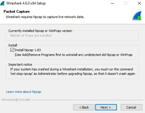 نصب Npcap