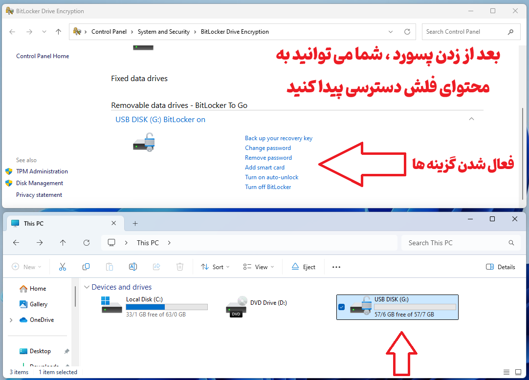 فعال کردن بیت لاکر در فلش