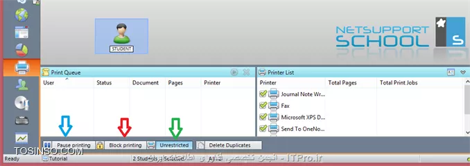 در این آموزش قصد دارم نحوه راه اندازی و استفاده از نرم افزار Net Support School رو بر روی VMware به صورت شماتیک توضیح بدم گرچه این روش در عمل کاربردی نداره ولی یک روش تمرینی خوب برای یاد گرفتن این نرم افزار کاربردی است. قسمت اول این اموزش مربوط به راه اندازی ماشین مجازی هست (اگر اشنایی دارید به بخش دوم مراجعه کنید) و بخش دوم استفاده از نرم افزار Net Support  ، در این مطلب آموزشی بر اساس یک سناریو نصب و راه اندازی VMWare و اتصال آنها به اینترنت و ایجاد یک شبکه داخلی و سپس راه اندازی نرم افزار کاربردی Net Support بر روی 3 ماشین VMWare که یکی از آنها به عنوان دستگاه معلم (Tutor) و 2 دستگاه دیگر به عنوان دانشجو (Student) شبیه سازی میشود.بر طبق این سناریو به ترتیب زیر 3 ماشین VMWare ایجاد میشود.
قدم اول : ایجاد یک ماشین مجازی جدید به ترتیب زیر:
||http://tosinso.com/files/get/c422d8d5-5359-4b5d-90c2-fcb1334963ef||
قدم دوم : یکی از دو حالت Typical یا Custom را انتخاب کرده و Next را میزنیم.
||http://tosinso.com/files/get/823e8f27-f990-4c0b-aecc-6d8c7c62d77e||
قدم سوم : در این مرحله میتوانیم محل فایل ایزوی ویندوز 8 را مشخص کرده و یا ان را به بعد موکول کنیم.
||http://tosinso.com/files/get/e76fa852-0add-402d-bf8f-fbc98eacfa0f||
قدم چهارم : در این مرحله نوع سیستم عامل و ورژن محصول را انتخاب میکنیم.
||http://tosinso.com/files/get/cf51fbad-5deb-4a73-a59a-382aec627b84||
قدم پنجم : نام ماشین مجازی را مشخص میکنیم.
||http://tosinso.com/files/get/3e1aa1aa-a0ca-4a3f-a1b6-4395d6e32c1f||
قدم پنجم : سپس با زدن Customize Hardware میتوانیم تنظیمات سخت افزاری ماشین مجازی را به دلخواه خود انجام دهیم.
||http://tosinso.com/files/get/25545a3a-c7b0-4914-b95c-03aed588ef1b||
قدم ششم : در این مرجله مقدار RAM ماشین مجازی را از طریق اسکرول تعبیه شده در سمت راست تعیین میکنیم
||http://tosinso.com/files/get/da09ec39-1df7-4d9b-aac9-fd883305fda9||
قدم هفتم : سپس تعداد پردازنده ها را مشخص میکنیم.
||http://tosinso.com/files/get/1d0edb30-b02e-40c6-85c2-5574c6e1d227||
قدم هشتم : در این مرحله حالت کارت شبکه خود را تعیین میکنیم. با توجه به شکل زیر 5حالت کارت شبکه مجازی در Vmware در نطر گرفته شده است که با توجه به سناریو NAT میتواند بهترین گزینه باشد.(نیاز به انصال هر ماشین به اینترنت بوده و ماشین ها باید به یکدیگر متصل شده و همدیگر را ببینند.)
||http://tosinso.com/files/get/f8e997b9-4baa-4268-86ad-4f2e0f0222f0||
قدم نهم : سپس مسیر فایل ایزوی سیستم عامل را تعیین میکینم.(در این سناریو هر 3 ماشین VM ویندوز 8.1)
||http://tosinso.com/files/get/87f047ce-6fe4-4f63-b3d0-e83871c302d7||
قدم دهم : سپس ویندوز 8 را نصب میکینم.
||http://tosinso.com/files/get/216fe59a-573e-4caa-ab1b-b3cd65d782ed||
قدم یازدهم : بعد از نصب هر VM میبایست برای هر ماشین VM Tools را هم برای راحتی کار و همچنین انتقال فایل نصب نرم افزار net support به ترتیب زیر نصب میکنیم
||http://tosinso.com/files/get/63d756e9-0dce-49e3-9133-8748cf1b65d6||
 قدم دوازدهم : همانطور که در شکل زیر میبینیم درایو مجازی VM Tools بر روی ماشین مجازی Mount شده و به راحتی کار نصب را انجام میدهیم.
||http://tosinso.com/files/get/e50fa9fe-5369-4f2f-9595-7865d66f7ae8||
قدم سیزدهم : فایل نصب نرم افزار Net Support را از سایت www.netsupportschool.com دانلود کرده و با توجه به نصب VM Tools فایل setup را به راحتی بر روی هر 3 ماشین کپی میکنیم.
||http://tosinso.com/files/get/3a7ac53b-a43d-4d6b-a562-f58857315000||
قدم چهاردهم : سپس بر روی ماشین Tutor فایل setup نرم افزار net support را اجرا کرده و آن را نصب میکنیم. و مراحل زیر را تا نصب کامل نرم افزار طی میکنیم.
||http://tosinso.com/files/get/1649c9b5-40b6-4119-87ab-30d4c5267f1f||
||http://tosinso.com/files/get/458a6a5a-586b-49d4-8109-ecc8097e1ae5||||http://tosinso.com/files/get/96eafb8c-56d5-477e-81ed-88eac296b9d5||
قدم پانزدهم : در این مرحله نوع کاربری net support را مشخص کرده که بر طبق سناریو برای یک ماشین Tutor و برای 2 ماشین student را نصب میکنیم.
||http://tosinso.com/files/get/36d33d42-ebea-40f2-980b-3f4f6ae16b1b||
||http://tosinso.com/files/get/db9bcd32-9c35-4e83-a9dd-cdb9e4ef1133||
قدم شانزدهم : بعد از اتمام نصب net support بر روی 3 ماشین مجازی در صورتی که هر 3 ماشین دسترسی به اینترنت نداشته باشند مراحل زیر را انجام میدهیم. ابتدا از منوی Edit گزینه Virtual Network Editor  را انتخاب کرده.
||http://tosinso.com/files/get/c7dc2761-ebdd-41a8-81d8-69dc5c804b73||
قدم هفدهم : با توجه به سناریوی تعیین شده برای هر 3 ماشین کارت شبکه در حالت NAT قرار داده شده در Virtual Network Editor بر روی VMnet 8 کلیک کرده تا تنطیمات NAT برای ماشین مجازی را انجام دهیم. همینطور که مشخص است کارت شبکه  در حالت NAT که بر روی سیستم عامل کامپیوتر میزبان ایجاد شده دارای محدوده IP : 192.168.113.0 بوده و بنابراین به منطور ایجاد ارتباط بین 3 ماشین مجازی این 3 ماشین هم باید از همین range ای پی اختصاص داده شود. به این منظور باید تیک use local DHCP service to distribute ip address to VMS را زده تا به هر سه ماشین از رنج IP مورد نطر به صورت اتوماتیک داده شود.(با این کار هم دسترسی به اینترنت برای 3 ماشین فراهم شده و هم هر 3 ماشین همدیگر را دیده و میتوانند با یکدیگر ارتباط درون شبکه ای داشته باشند.
||http://tosinso.com/files/get/3424910e-2f2b-4255-866e-2e8218e5e0ae||
بعد از این کار بر روی ماشین Tutor  آی پی های 2 ماشین دیگر را ping کرده تا از داشتن ارتباط اطمینان حاصل کنیم. بدین صورت هر 3 ماشین مجازی آماده برقراری ارتباط از طریق net support را داشته و میتوانیم محیط آموزشی net support را استفاده کنیم.
1- ایجاد یک room مجازی در ماشین Tutor: با اجرای نرم افزار net support پنجره زیر باز شده و استاد باید فیلدهای مربوطه را به ترتیب زیر پر کرده و سپس اتاق مجازی آموزشی را ایجاد کند.
||http://tosinso.com/files/get/20e36747-eb63-4f1c-9b77-ff19a8514c73||
2- بعد از کلیک کردن بر روی دکمه new پنجره زیر باز شده و استاد باید یکی از حالتهای زیر را به عنوان شروع کننده کلاس انتخاب کند. مورد اول Room Mode میباشد که این حالت به شما اجازه میدهد که کامپیوترهای داخل یک کلاس را گروه بندی کرده و دانشجویان میتوانند به این اتاق اموزشی برای شروع کلاس بپیوندند. حالت دوم  PC Mode میباشد که به شما اجازه میدهد که یک تعدادی کامپیوتر را که با هم در یک اتاق در اتصال هستند از طریق کابل را به هم متصل کرده و یک کلاس مجازی آموزشی تشکیل دهید. حالت سوم User Mode میباشد که به شما اجازه میدهد یک تعداد دانشجو را با استفاده از پروفایل های انها به کلاس اضافه کنید. حالت چهارم یک حالت ساده بوده که در ان شما به سادگی میتوانید شبکه موجود را جستجو کرده و همه دانشجویان را به کلاس مورد نظر اضافه کنید.
در این سناریو ما از حالت دوم استفاده میکنیم.
||http://tosinso.com/files/get/6b6cc5f8-5dcb-4fc8-8146-14b1744ccfa2||
3- در این مرحله پنجره Create Class باز شده و در این مرحله باید PC های دانشجویان کلاس را ابتدا جستجو کرده و سپس همه انها رو به کلاس اضافه کنیم.
||http://tosinso.com/files/get/be28d2da-cf20-4773-b06f-c3fdb16da00a||
||http://tosinso.com/files/get/7661349e-a09e-4f09-92e9-af40f2774d9b||
4-دبعد از ایجاد کلاس پنجره اصلی نرم افزار به صورت زیر میباشد و دانشجویان اضافه شده قابل روئیت میباشند.
||http://tosinso.com/files/get/4b4fd644-7999-4cf0-a5d8-3299d62a5923||
5- تب دوم این اجازه را به استاد داده تا نمایی از desktop های دانشجویان حاضر در کلاس را روئیت کرده و به نوعی انها را کنترل کند. علاوه بر ان استاد قادر است با کلیک کردن بر روی هر کدام از پنجره های پیش نمایش دسکتاپ دانشجویان به صورت remote به کامپیوتر دانشجوی مورد نظز دسترسی پیدا کند.
||http://tosinso.com/files/get/ace1446a-e122-460d-9987-f9b463cb2894||
6- در تب سوم که با ایکون های هد ست مشخص شده است استاد قادر است با کلیک بر روی Announce نوعی اطلاع رسانی را به دانشجویان ارسال کند. علاوه بر این استاد قادر بوده که با برداشتن تیک های بلندگو و میکروفون انها را از در کامپیوترهای دانشجویان از کار بیندازد.
||http://tosinso.com/files/get/9f032a1c-4787-4699-b565-85d2642adce8||
||http://tosinso.com/files/get/0379be7c-1a46-4d1c-b867-a36e50371cf6||
7-  در تب بعدی استاد قادر بوده که انواع سوالات را برای کل کلاس یا بخشی از کلاس مطرح کرده و جواب را هم از سوی دانشجویان دریافت کند.
||http://tosinso.com/files/get/c43fd40a-56a3-4579-afa2-0d3c41e151c3||
اولین مدل از سوالات First to answer میباشد که استاد با مطرح کردن یک سوال در کلاس گزینه مورد نظر را کلیک کرده و دانشجویان بر روی کامپیوترشان با پیغام زیر مواجه شده و اولین دانشویی که بر روی answer کلیک کند قادر خواهد بود تا سوال را جواب دهد.
||http://tosinso.com/files/get/95439e52-493b-4c49-9402-0a32e6e1f655||
||http://tosinso.com/files/get/38b943ed-8471-4716-adaf-fb8c6d71ded0||
بعد از پاسخ دادن به سوال بر روی پروفایل دانشجوی مورد نطر به شکا زیر 2 گزینه تیک و ضربدر در اختیار استاد قرار گرفته و صحیح یا نا درست بودن پاسخ دانشجوی مورد نظر را میتواند تعیین کند. 
||http://tosinso.com/files/get/a7d4b650-28eb-4d96-9b8f-c848ea3d257f||
در صورت درست بودن پاسخ دانشجوی مورد نظر یک ستاره به عنوان جایزه دریافت میکند.
||http://tosinso.com/files/get/fe29b122-7d8d-4d88-9c36-c5a5c5ab42fc||
نوع دوم سوال Enter an answer میباشد .
||http://tosinso.com/files/get/f0be3aa6-ecc8-4a26-83aa-4baf570f662d||
در این حالت استاد پاسخ صحیح را در کادر مورد نظر وارد کرده و بعد از مطرح کردن سوال بر روی Go کلیک کرده .
||http://tosinso.com/files/get/fea2b766-7725-41c2-952c-fadb8d7d2639||
همانطور که در شکل زیر نشان داده شده به محض کلیک کردن Go توسط استاد پنجره ای به شکل زیر در PC های دانشجویان ظاهر شده است
||http://tosinso.com/files/get/4e008f76-53c9-4d19-a40e-2e7d0117e3c1||
 و بعد از اتمام زمان تفکر دانشجویان قادر به پاسخگویی خواهند بود.
||http://tosinso.com/files/get/386151ee-a2eb-4cea-b35f-49f6fdb431e1||
بعد از پاسخگویی به سوال دانشجویان به شکل زیر از پاسخ دیگر دانشجویان مطلع میشوند و میتوانند خود را نسبت به کلاس ارزیابی کنند.
||http://tosinso.com/files/get/b9086a56-03ff-4c51-8ccd-47b4fdc36cd7||
همچنین استاد بعد از پاسخگوی دانشجویان به شکل زیر از پاسخ انها مطلع خواهد شد که رنگ قرمز نشان دهنده پاسخ اشتباه و رنگ سبز نشان دهنده دانشجویانی است که پاسخ صحیح را وارد کرده اند.
||http://tosinso.com/files/get/9ea7cab7-6aa7-4e01-9c4e-94cbfab24849||
در تب بعدی استاد قادر خواهد بود تا نوعی محدودیت برای دانشجویان کلاس از لحاظ دسترسی به  وب سایت های مختلف تعیین کندو ستون سمت راست برای وب سایت های ممنوعه بوده که استاد با کلیک بر روی علامت مثبت (سبز رنگ) وب سایت های ممنوعه را تعیین کند و در اینصورت دانشجویان قادر نخواهند بود به وب سایت های مذکور دسترسی پیدا کنند.
||http://tosinso.com/files/get/d8048463-751d-4453-ae99-dcd5a8c7405b||
از ستون چپ نیز استاد قادر بوده تا وب سایت های مورد تایید را اضافه کند و اجازه دسترسی را به دانشجویان داخل کلاس به وب سایت های مذکور بدهد.
||http://tosinso.com/files/get/589718f6-fc60-49b9-9985-800e2d2eb8f8||
علاوه بر این استاد قادر بوده با استفاده از دکمه های پایین صفحه  همه وب سایت ها را بلاک کند.
||http://tosinso.com/files/get/0f56aec7-c81f-4ee3-80c6-c9c1d1f93930||
در تب بعدی استاد قادر خواهد بود نوعی همه پرسی از کلاس انجام داده تا به نتیجه مورد نظر با استفاده از جواب ها برسد.
||http://tosinso.com/files/get/111fb50a-c772-4a68-85c9-6a3786756ebd||
در این تب ابتدا استاد سوال رو مطرح کرده و نوع پاسخ را از نوار کیک کشویی زیر response انتخاب کرده و سپس بر روی send کلیک کرده و ان را برای همه دانشجویان ارسال کند.
||http://tosinso.com/files/get/fe6c9156-519e-43a2-8ef5-b14047da890c||
به محض ارسال سوال پنجره زیر برای همه دانشجویان باز شده و میتوانند به سوال پاسخ دهند.
||http://tosinso.com/files/get/4700ffba-1dec-4e2f-a5f6-e13b72993e86||
بعد از پاسخ دادن همه دانشجویان استاد قادر خواهد بود تا از ستون سمت راست درصدی از پاسخ های تعیین شده را مشاهده کرده و ارزیابی مورد نظر را از سوال خود انجام دهد.
||http://tosinso.com/files/get/3371a176-c0f2-44e0-b907-2437197d2d3f||
تب بعدی دسترسی پرینتر به دانشجویان میباشد که استاد با استفاده از دکمه های پایین پنجره میتواند عملیات پرینت را متوقف و بلاک و یا برای همه دانشجویان آزاد کند.
||http://tosinso.com/files/get/6efcb071-3ec3-4396-858e-73aa8fe0ab01||
در تب بعدی استاد قادر خواهد بود تا فرایند مانیتورینگ فعالیت های دانشجویان را با کلیک بر روی Monitor Activity فعال یا غیر فعال کند و علاوه بر ان از این تب استاد قادر است دانشجویان را بلاک کند. 
||http://tosinso.com/files/get/2b3ac1f5-48b6-4860-8f14-02fe9e29cc53||
در تب بعدی استاد میتواند سطح دسترسی دانشجویان را به CD/DVD و USB تعیین کند.
||http://tosinso.com/files/get/f2d8851f-a280-4c91-b15f-781145d9dd4a||
آخرین تب یکی از پر کاربردترین تب ها بوده که استاد قادر است با ایجاد یک صفحه White Board تدریس را انجام دهد. برای نمایش White board برای همه دانشجویان استاد بر روی Show کلیک کرده که به محض کلیک صفحه White Board بر روی مانیتور دانشجویان ظاهر میشود. در این صفحه ابزارهای زیادی برای تدریس همچون ایجاد متن و استفاده از قلم و خطوط و اشکال مختلف به تدریس بپردازد. علاوه بر ان استاد میتواند رنگ قام و ضخامت ان و همچنین فونت متن ها را تغییر دهد و در نهایت میتواند صفحه کذکور را ذخیره و صفحه جدیدی ایجاد کند.
||http://tosinso.com/files/get/ada000e7-0f9b-43af-9c34-a189be039f81||
یکی از منوهای کاربردی در این نرم افزار استاد میتواند تکالیف مورد نظرش را برای دانشجویان به طریقه زیر ارسال کند.
||http://tosinso.com/files/get/2896704a-8fdd-4dae-9f3b-b79a39014eeb||
بعد از انتخاب Send Work پنجره زیر باز شده و استاد میتواند تکلیف کورد نظر را که در قالب یک فایل text ذخیره کرده است را انتخاب کرده و همچنین تایین کند که فایل مورد نظر در چه مکانی از PC های دانشجویان کپی شود.
||http://tosinso.com/files/get/c0e03536-c30b-4855-bab8-66fbb6028b8f||
 سپس با کلیک بر روس send فایل text بر روی PC دانشجویان کپی میشود .
||http://tosinso.com/files/get/57210fb5-f5ce-4204-8db9-cffb9c23b4b9||
و دانشجویان قادر خواهند بود که فایل مورد نطر را باز کنند و محتویات تکلیف تایین شده از طرف استاد را ببینند.
||http://tosinso.com/files/get/b123fd5a-c981-4f8e-93a2-6f8b19764f49||
از دیگر منوهای کاربردی برای استاد ایکون های Lock , Unlock می باشد که استاد در صورتی که نیاز داشته باشد از دیدن صفحه نمایش خود برای دانشجویان جلوگیری کند بر روی Lock کلید کند.
||http://tosinso.com/files/get/7cd4174b-5e72-4557-8829-a89cd38b499d||
به محض کلیک استاد بر روی Lock صفحه نمایش PC های دانشجویان به وضع زیر خواهد درامد.
||http://tosinso.com/files/get/824e86cf-bae2-4893-b83f-98eee194ff4d||
از منوی show استادی میتواند صفحه نمایش خود را به حالتهای مختلف برای دانشجویان برای انجام تدریس در بیاورد.
||http://tosinso.com/files/get/dab9a896-a5ad-43d2-ab1c-3dfaa806d6c6||
نحوه حضور و غیاب با استفاده از نرم افزار Net Support به شکل زیر بوده و استاد با کلیک بر روی منوی Student register انها را در کلاس ثبت نام کند. 
||http://tosinso.com/files/get/3c183ee7-76e8-4582-b18d-21d93a276350||
به محض کلیک استاد بر روی register پنجره ای به شکل زیر بر روی صفحه نمایش دانشجویان ظاهر شده که دانشجویان موظف به پر کردن فیلدهای خالی بوده و ان را تایید کنند.
||http://tosinso.com/files/get/9ada9676-2aec-4af3-a76a-2d1cd9668e05||
بعد از انجام حضور و غیاب استاد میتواند یک گزارش از ان را در قالب یک فایل با پسوند .csv ذخیره کند.
||http://tosinso.com/files/get/360717e1-6f4f-4c6f-b18d-85197b6afa0f||
همچنین استاد میتواند با کلیک بر روی registration report کلیک کند.
||http://tosinso.com/files/get/773a472f-124e-4362-b5ee-6a18a228ae53||
به محض کلیک بر روی registration report میتواند گزارشی از دانشجویان حاظر در کلاس و فعالیت های انها مشاهده کند.
||http://tosinso.com/files/get/c499c1b6-048b-4abb-a841-0fa9fb9c26cf||
از دیگر قابلیت های این نرم افزار chat , ارسال پیغام خصوصی از طرف استاد به دانشجویان میباشد.
||http://tosinso.com/files/get/e14a8f27-cb16-4a9f-aa1a-b020b050abd5||
در شکل زیر نمونه ای از محیط chat باز شده توسط استاد با یک دانشجو میباشد.
||http://tosinso.com/files/get/d3ee9b19-2dcb-45cf-add0-d4c87dba65cc||
در پایان استاد میتواند کلاس را به طرز زیر به پایان برساند.
||http://tosinso.com/files/get/13c9666a-fb77-4b8b-bddd-d6aedc050515||


نویسنده : رضا حاج فرج 
منبع : |جزیره مجازی سازی وب سایت توسینسو::https://tosinso.com/virtualization|
هر گونه کپی برداری بدون ذکر منبع غیر اخلاقی است. 
