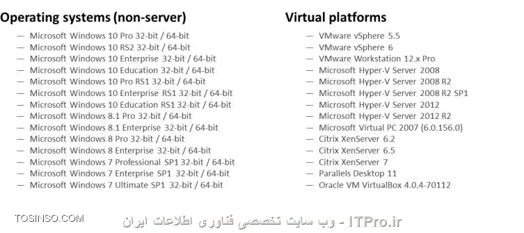 ملزومات نصب کسپراسکی سرور 10 برای ویندوز 4