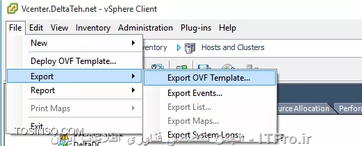 اگه vsphere دارید : 
اول vmx رو به یه machine تبدیل کن .
بعد از منوی File از Export to OVF استفاده کنید.
توجه کنید که ماشین باید خاموش باشه.

||http://virtualization.tosinso.com/files/get/705ededd-dd35-40a8-a09d-8df3bb07f134||

مراحل در vmware Workstation هم تقریبا شبیه همینه.