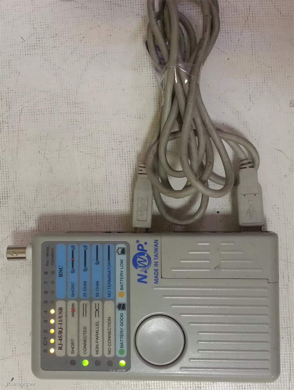 آزمایش کابل usb  پرینتر 