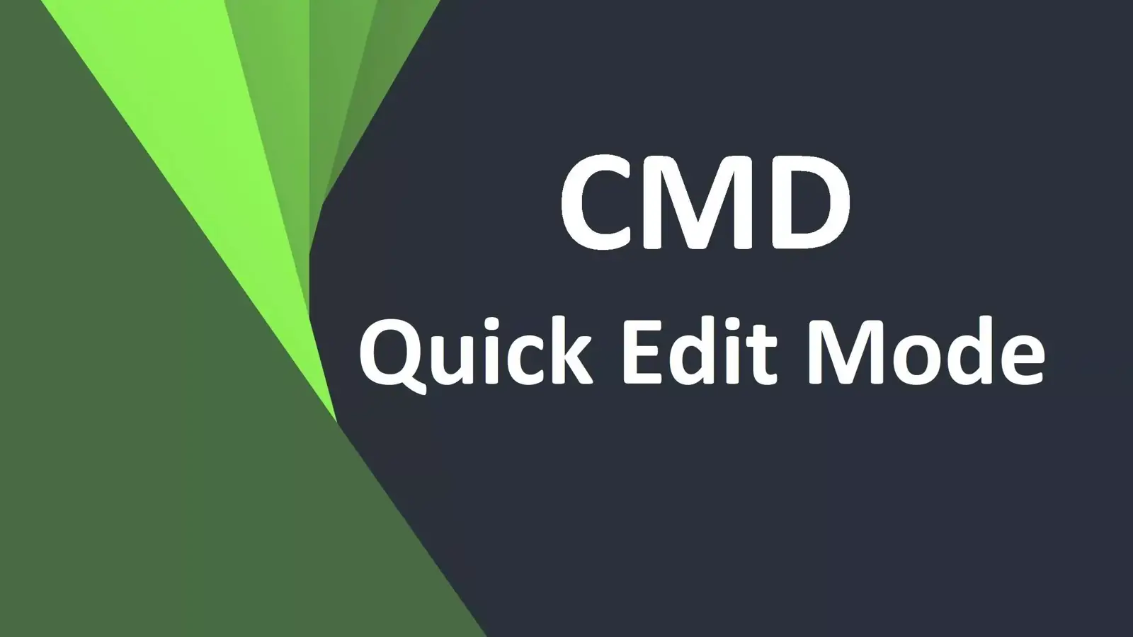 آموزش ساده کردن کپی و پیست در CMD با قابلیت Quick Edit Mode