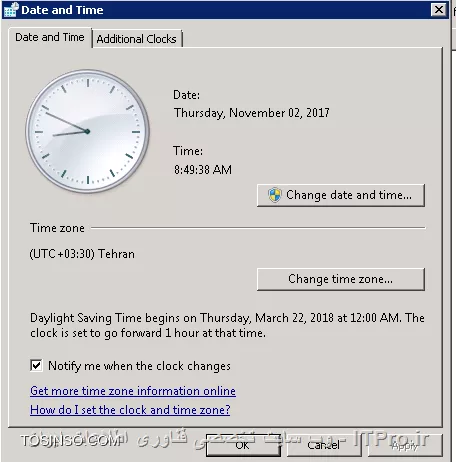 با سلام.من یک سرور داشتم تا قبل از جوین به دامین شدن تب internet time اون نشون داده میشد،بعد از جوین دامین دیگه نشون داده نمیشه،کسی میدونه دلیلش چی میتونه باشه؟
||https://tosinso.com/files/get/9a073e21-ebd9-43c4-8d18-890b12e5b24d||
جوین به دامین دیگه تب internet time رو ندارم.مثل شکل زیر
||https://tosinso.com/files/get/770295d7-afff-414d-98b2-fb38662c067c||