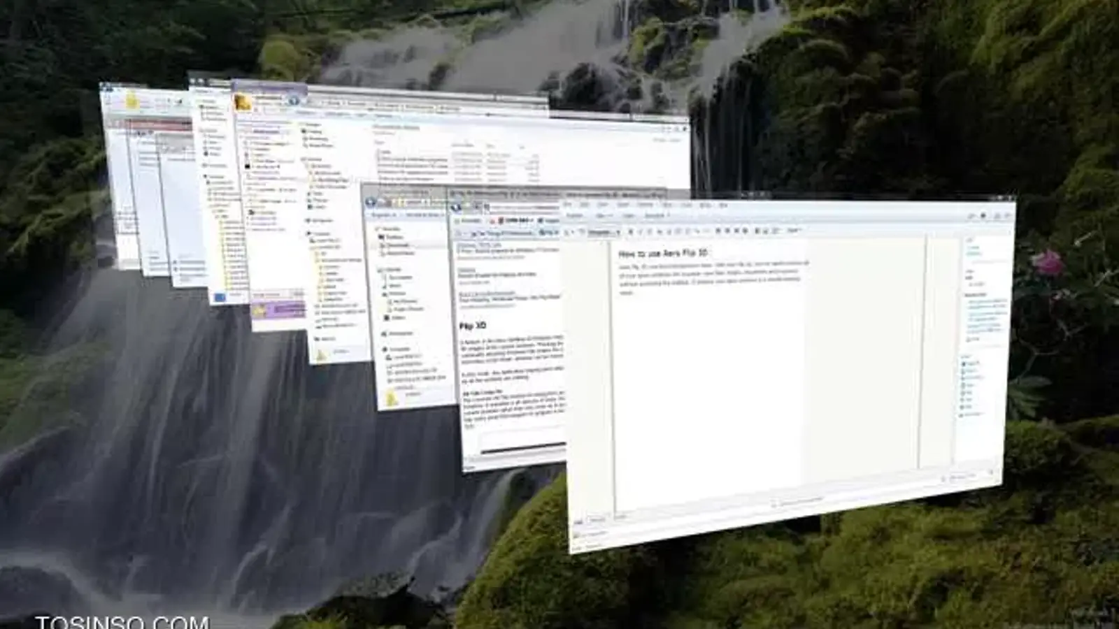 آموزش دیدن پنجره های باز ویندوز بصورت سه بعدی