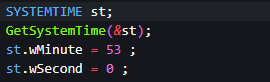 Get system time with the GetSystemTime function