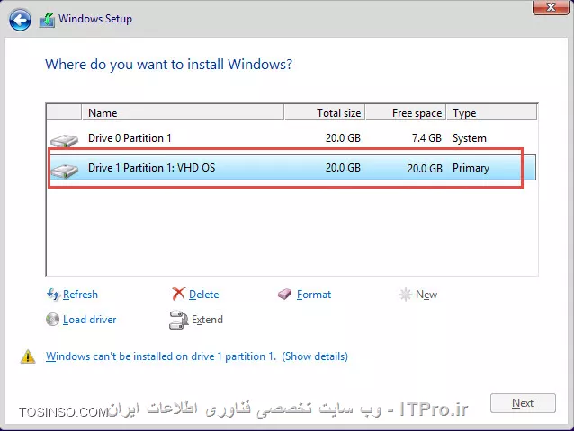 !! معرفی فایل های VHD و نصب ویندوز 8 بر روی آنها
درود به همه دوستان خوب ITPRO ، اگر تا به امروز با آموزش های دوره MCSA و ویندوز 8 با ما بوده باشید، حتما به یاد دارید که در جلسات پیش به بررسی پیش نیازهای لازم برای ویندوز 8 و نیز چگونگی نصب آن پرداختیم. در این جلسه اما قصد آموزش مبحث تازه ای به نام VHD File ها را خواهیم داشت. ولی پیش از شروع اجازه دهید تا کمی بیشتر به معرفی این قابلیت جدید مایکروسافتی بپردازیم.

VHD اختصار سر واژگان Virtual Hard Disk می باشد، و آن گونه که از نام آن پیداست، اشاره به هارد دیسک های مجازی دارد، هارد دیسکی که با استفاده از آن قادر خواهید بود تا همانند یک هارد دیسک واقعی و فیزیکی تمامی کارها از قبیل کپی یا حدف فایل، فرمت کردن، نصب ویندوز و موارد این چنینی را بر روی آن انجام دهید. این قابلیت جدید در سال 2009 و با معرفی ویندوز 7 وارد عرصه تکنولوژی های نوپا گردید. با این همه اما ممکن است این سوال برای شما پیش آمده باشد که واقعا دلیل استفاده از هارد دیسک مجازی چیست و چه کاربردهای می تواند داشته باشد؟ و این که مایکروسافت به چه علت این قابلیت را در سیستم عامل های خود گنجانده است؟ اگر مشتاق به دانستن موارد این چنینی باشید پس در ادامه نیز ما را همراهی نمایید.

فرض کنید برنامه ای دارید که قبلا در ویندوز 7 به خوبی کار می کرده است، اما اکنون و با نصب ویندوز 8  متوجه می شوید که برنامه اجرا نمی شود و یا پس از باز کردن آن با مدام با خطاهای متعددی روبرو می گردید و کلافه می شوید، سپس تصمیم می گیرید که ویندوز 8 را حذف و دوباره همان ویندوز 7  قدیمی را نصب کنید، اما به ناگاه پی می برید که بر روی هارد دیسکی که هم اکنون ویندوز 8  نصب شده است اطلاعات بسیار مهمی دارید و امکان گرفتن هیچ گونه نسخه پشتیبان هم برایتان در حال حاضر مقدور نیست. دیگر واقعا کلافه کلافه می شوید. پس در چنین شرایط بحرانی چاره کار چه می تواند باشد؟ درست حدس زدید، استفاده از هارد دیسک مجازی برای نصب یک ویندوز 7 بر روی آن، و نیز داشتن ویندوز 8 فعلی تان!

اگر بخواهیم به طور خیلی ساده به تشریح VHD بپردازیم، بایستی گفت که VHD نوع خاصی از فایل می باشد که با ایجاد و ساخت آن، ویندوز آن را به عنوان یک هارد دیسک جدید شناسایی کرده و افراد قادر خواهند بود تا تمامی کارهایی را که بر روی هارد دیسک های واقعی انجام می دهند با آن نیز انجام دهند، کارهایی از قبیل کپی یا حذف اطلاعات هارد دیسک، پارتیشن بندی، انتقال اطلاعات بر روی آن، و یا حتی نصب ویندوز و موارد مشابه دیگر. تنها با این تفاوت که دیگر خبری از وجود هارد دیسک واقعی و فیزیکی نخواهد بود و تمامی فرایندها به صورت مجازی صورت می پذیرد.

یعنی ما به کمک خود ویندوز و یا از طریق DVD نصب آن، ابتدا فایلی با پسوند vhd ساخته و ایجاد می کنیم، و آن گاه ویندوز آن فایل را به عنوان هارد دیسکی مجازی برایمان نمایش خواهد داد، که در نهایت نیز هر آن چه را که می توان با یک هارد دیسک فیزیکی واقعی انجام داد، با هارد دیسک مجازی مان نیز می توانیم انجام دهیم. اما شاید بتوان گفت اصلی ترین دلیل ایجاد و ساخت هارد دیسک مجازی، نصب سیستم عامل بر روی آن می باشد. پس افراد هارد دیسک مجازی را ایجاد می کنند تا بتوانند بر روی آن ویندوز نصب کنند. اجازه دهید این مثال را کمی بسط داده و روشن تر نماییم: یک هارد دیسک مجازی VHD را در نظر بگیرید که بر روی آن ویندوزی با تمامی برنامه های کاربردی از قبیل Microsoft Office, Photoshop و غیره را نصب کرده اید و برای روز مبادا کنار گذاشته اید.

حال اگر به هر دلیلی ویندوز فعلی تان دچار عیب و ایراد یا آسیبی گردد و دیگر همانند سابق برنامه ها بر روی آن اجرا نشود و یا به هنگام کار کردن با آن مدام با خطا مواجه گردید کافی ست تا به سراغ ویندوز نصب شده بر روی VHD رفته و بدون هیچ نگرانی با خیال راحت به کارتان ادامه دهید، و یا این که سناریویی را در نظر بگیرید که می خواهید پیش از نصب برنامه ای بر روی ویندوز اصلی تان، ابتدا آن را در محیط آزمایشی تست کنید. در نتیجه ویندوزی را بر روی هارد دیسک مجازی یا همان VHD  نصب می کنیم و سپس برنامه را بر روی آن تست می نماییم و پس از اطمینان حاصل کردن از سالم بودن برنامه و صحیح کار کردن آن،  اقدام به نصب برنامه مورد نظر بر روی ویندوز واقعی و اصلی مان می کنیم. اگر تا به اینجای امر و توضیحات اولیه را به خوبی درک کرده باشید، پس در ادامه نیز با ما همراه شوید تا ببینیم که چگونه می توان هارد دیسکی مجازی ایجاد و سپس بر روی آن ویندوز نصب کنیم.

!! نحوه ایجاد فایل VHD (هارد دیسک مجازی)
برای ساخت فایل VHD می توان به دو طریق عمل کرد:
1. با استفاده از خود ویندوز 8  و کنسول Computer Management
2. با استفاده از DVD ویندوز 8 و کنسول Command Prompt
ما ابتدا به آموزش نحوه ایجاد آن از طریق ویندوز 8 می پردازیم.

!! ایجاد فایل VHD به وسیله ویندوز 8
برای این که از طریق خود ویندوز فایل VHD و هارد دیسک مجازی ایجاد کنیم، می بایست مراحل زیر را گام به گام انجام دهید:
• ابتدا به Control Panel رفته و Administrative Tools را باز می کنیم. سپس بر روی Computer Management دابل کلیک کرده تا باز شود
• در قسمت سمت چپ، بر روی Disk Management کلیک کرده تا تمامی هارد دیسک های موجود بر روی کامپیوتر را مشاهده نمایید (تصویر زیر)
<center>
||http://tosinso.com/files/get/5482b1dc-0472-4820-a087-94029617bb3e||
<center>

• سپس، از منوی Action بر روی گزینه Create VHD کلیک کرده تا فایل VHD خود را ایجاد نماییم.
<center>
||http://tosinso.com/files/get/fed87279-6a1e-4f32-975f-63b07041f9eb||
<center>
• در صفحه ای که در بالا نیز می بینید، پس از کلیک بر روی Create VHD برایمان باز خواهد شد، با دادن یک مسیر دلخواه و نام فایل، و نیز میزان حجمی که برای فایل VHD مد نظرمان می باشد، در نهایت بر روی OK کلیک می کنیم تا فایل VHD ایجاد گردد. به عنوان نمونه فایلی که من ایجاد کرده ام MyVHD.vhd نام دارد. دیگر گزینه های موجود در این صفحه را نیز با مقدارهای پیش فرض پذیرفته و تغییری نمی دهیم. 

• اکنون که فایل VHD برایمان ایجاد شد، اگر مجددا به Disk Management مراجعه نمایید، مشاهده خواهید کرد که هارد دیسک جدیدی به لیست هارد دیسک های پیشین اضافه گردیده است. ما نیز برای این که بتوانیم از این هارد دیسک جدید که همان هارد دیسک مجازی مان می باشد استفاده نماییم با راست کلیک بر روی آن و سپس انتخاب گزینه Initialize ،  دیسک را اصطلاحا آماده بهره برداری می نماییم. (تصویر زیر)
<center>
||http://tosinso.com/files/get/1da16166-8f4f-4781-bf9b-334d2bfe4e99||
||http://tosinso.com/files/get/02d1d23e-f9d0-4408-9c5c-1232cd5b8727||
<center>
• حال که دیسک با موفقیت آماده سازی شده است، بایستی آن را فرمت کنیم تا از این پس بتوان بر روی آن اطلاعات نوشت یا حذف کرد، و یا حتی ویندوز نصب بنماییم. بدین منظور از لیست دیسک های موجود بر روی دیسکی که هم اکنون و طی مراحل بالا ایجاد کردیم راست کلیک کرده و گزینه New Simple Volume را انتخاب می نماییم.
<center>
||http://tosinso.com/files/get/9d185be8-adc8-42d8-9be5-ff22389bedf4||
<center>
• پس از انجام مراحل بالا، بقیه مراحل را مانند تصاویر زیر به ترتیب انجام دهید تا مراحل فرمت کردن دیسک مجازی با موفقیت انجام پذیرد
<center>
||http://tosinso.com/files/get/224a618c-1291-400e-a663-4e9578923c4d||
||http://tosinso.com/files/get/b8a094f0-0f07-4dba-af5f-f3ae37ff6689||
||http://tosinso.com/files/get/3ebbb128-53f9-491f-9ee5-b0cf6ee909eb||
||http://tosinso.com/files/get/9963eaac-e4fa-461d-96a0-b001f382b9e2||
||http://tosinso.com/files/get/329eb1d6-7aea-46ca-983d-1c9a9cc26a7d||
<center>
هم اکنون مراحل ساخت هارد دیسک مجازی ما در اینجا به پایان رسیده است و موفق شدیم تا آن را  فرمت نیز نماییم. حال اگر به Computer بروید، مشاهده خواهید کرد که درایوی جدید به لیست درایوهای فعلی مان اضافه شده است. (تصویر زیر) 
<center>
||http://tosinso.com/files/get/96f8f87b-39b6-4d10-863f-94c7ea2c27f7||
<center>
درایوی که در بالا می بینید همان درایو VHDست که قصد نصب ویندوز بر روی را آن داریم. از آنجا که مراحل تا بدین قسمت با موفقیت به پیش رفته است، در نتیجه DVD ویندوز را بر روی DVD-ROM کامپیوتر قرار می دهیم و کامپیوتر را ریستارت کرده تا شروع به نصب ویندوز بر روی فایل VHD کنیم. در نتیجه بعد از ریستارت شدن کامپیوتر و بوت کردن آن، مراحل را گام به گام و طبق شکل زیر جلو می رویم:
<center>
||http://tosinso.com/files/get/3c6df564-ed35-4945-ba18-bd6dcc007e01||
||http://tosinso.com/files/get/a0eff813-2179-4453-828b-4aa1f84e533b||
<center>
پس از این که DVD ویندوز کاملا بوت شده و صفحه خوش آمد گویی برای نصب ظاهر گردید، ما نیز با فشردن کلیدهای Shift و F10  وارد محیط CMD می شویم تا هارد دیسک مجازی را برای فرایند نصب معرفی نماییم، چرا که به صورت پیش فرض هارد دیسک مجازی در لیست هارد دیسک های واقعی برای نصب نبوده و ظاهر نخواهد شد (تصویر زیر). 
<center>
||http://tosinso.com/files/get/ce5c7404-e4ed-4b17-bfd4-9c948545588b||
<center>
با باز شدن صفحه CMD، ابتدا فرمان diskpart را تایپ و سپس با زدن کلید Enter وارد محیط diskpart می شویم
<center>
||http://tosinso.com/files/get/3de6790d-8f10-4dd0-a3df-d718d5f9715d||
<center>
سپس با اجرای دستور زیر ابتدا هارد دیسک فیزیکی مان را انتخاب، و آن گاه هارد دیسک مجازی را که پیش تر در ویندوز ساخته ایم را برای ادامه کار انتخاب می نماییم و کلید Enter را فشار می دهیم. دستور انتخاب فایل هارد دیسک مجازی در زیر آمده است:
<left>
select vdisk file= D:\My VHD.vhd
<left>
<center>
||http://tosinso.com/files/get/7bcac5f0-b40e-4c54-a4f4-24f5877ad828||
<center>
همان طور هم که در تصویر بالا مشاهده می نمایید فایل VHD که قبلا در ویندوز ساخته بودیم با موفقیت انتخاب گردید.قسمت بعد متصل کردن هارد دیسک مجازی و نمایش داده شدن آن در لیست هارد دیسک های موجود خواهد بود. بدین منظور از فرمان attach vdisk کمک می گیریم.
<center>
||http://tosinso.com/files/get/70eaf54f-1148-4b47-bcc5-2d110c34f60a||
<center>
تا به اینجای کار توانسته ایم هم هارد دیسک مجازی که قبلا ساخته ایم را برای نصب لود کنیم، و هم آن را به لیست هارد دیسک های موجود اضافه نماییم. گام بعدی ساخت یک پارتیشن از نوع Primary برای نصب ویندوز بر روی آن می باشد. بدین منظور با استفاده از فرمان create partition primary پارتیشن مربوطه را بر روی هارد دیسک مجازی ایجاد می کنیم (تصویر زیر)
<center>
||http://tosinso.com/files/get/0537670c-ee0f-41f9-b8f1-b3634dc45d1d||
<center>
حال که پارتیشن Primary خود را نیز ایجاد نمودیم، بایستی آن را برای نصب ویندوز هم فرمت نماییم. بدین منظور با استفاده از فرمان format fs=ntfs آن را با فایل سیستم NTFS که برای نصب ویندوز 8 ضروری می باشد فرمت می کنیم:
<center>
||http://tosinso.com/files/get/046dbdf1-a156-41d6-bc4a-942026884fe4||
<center>
تقریبا تا اینجای کار، مراحل اصلی پایان پذیرفته است. پس با بستن صفحه CMD، مراحل نصب را به صورت عادی و با زدن دکمه Next ادامه می دهیم تا به قسمت انتخاب درایوها برای نصب ویندوز برسیم. ضمن این که اگر هنوز با فرایند نصب ویندوز 8 به خوبی آشنا نیستید می توانید به |این لینک::https://tosinso.com/articles/40530/%d8%a2%d9%85%d9%88%d8%b2%d8%b4-%d8%b1%d8%a7%db%8c%da%af%d8%a7%d9%86-%d9%88%db%8c%d9%86%d8%af%d9%88%d8%b2-8-%d8%a8%d9%87-%d8%b5%d9%88%d8%b1%d8%aa-%da%af%d8%a7%d9%85-%d8%a8%d9%87-%da%af%d8%a7%d9%85| مراجعه نمایید.
اکنون همان گونه که در تصویر زیر نیز مشاهده می کنید، یک هارد دیسک جدید به لیست هارد دیسک های فیزیکی موجود بر روی کامپیوتر اضافه گردیده که همان هارد دیسک مجازی VHD می باشد. 
<center>
||http://tosinso.com/files/get/796290d0-b4fa-4802-8f98-e6824f967822||
<center>
از این مرحله به بعد، دیگر تمامی پروسه نصب ویندوز کاملا عادی و مشابه عملیات نصب بر روی هارد دیسک های واقعی خواهد بود.ما فرض را بر این خواهیم گرفت که از این مرحله به بعد و پروسه نصب را خودتان انجام خواهید داد تا در نهایت ویندوز با موفقیت بر روی دیسک مجازی VHD نصب شود.پس از اینکه عملیات نصب با موفقیت به پایان رسید و کامپیوتر ریستارت شد، هنگام نمایش منوی بوت مشاهده خواهید کرد که به غیر از ویندوز اصلی که بر روی هارد دیسک فیزیکی نصب شده است، یک ویندوز دیگر با نام Windows 8.1 VHD هم مشاهده می گردد، که در واقع همان ویندوزی ست که بر روی هارد دیسک مجازی مان نصب کردیم، و با انتخاب آن می توان وارد آن شد و همانند ویندوزهای معمولی با آن مشغول به کار شد، تنها با این تفاوت که از روی هارد دیسک مجازی در حال اجراست.
<center>
||http://tosinso.com/files/get/33d91b60-d266-46ec-872d-5b30a81562f6||
<center>
<left>
شاد باشید و سربلند
<left>

نویسنده : اسحاق احمدپور
منبع :| جزیره سرویس های شبکه مایکروسافت وب سایت توسینسو::https://tosinso.com/microsoft|
هرگونه نشر و کپی برداری بدون ذکر منبع و نام نویسنده دارای اشکال اخلاقی است