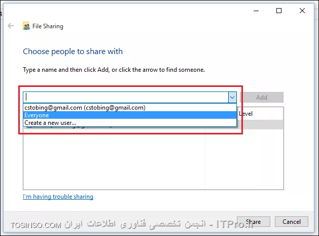 قابلیت Share در ویندوز 10 چیست و ما چگونه می توانیم از آن استفاده کنیم
