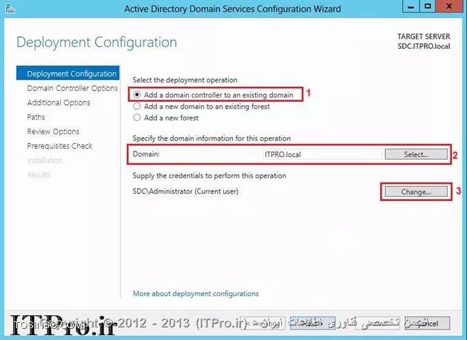 آموزش نصب و راه اندازی Additional Domain Controller در ویندوز سرور 2012