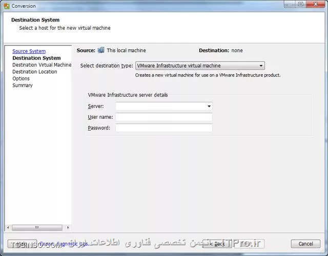تبدیل ماشین فیزیکی به ماشین مجازی یا Physical To Virtual Conversion