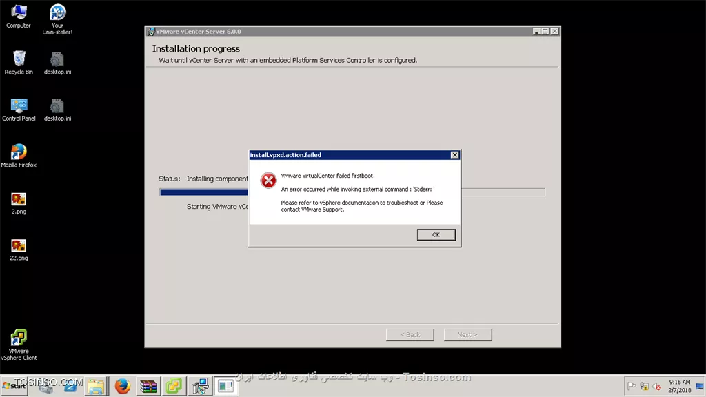 در خصوص ارتباط iis با sql 
باید در vcenter برنامه client tools connectivity اس کیو ال نصب بشه تا بشه با سرور پایگاه داده ارتباط و ... ایجاد کرد.برای نصب این مورد هم باید ویچر نت فریم ورک نصب کنیم که باهاش iis هم نصب میشه.وقتی iis رو حذف کنم مشکلی برای خب باهاش نت فریم ورک هم که وابسته به سرویس iis هست حذف میشه. در این حالت مشکلی برای پایگاه داده ایجاد نمیشه؟

در حین نصب   vcenter در اواسط  و انتهاش با دوتا ارور مواجه شدم...
علتش چی می تونه باشه.||https://network.tosinso.com/files/get/589a46bd-66f3-40e7-8c05-a5186e6850f3||
||https://network.tosinso.com/files/get/7cd74964-9caa-4def-a665-035df1afcb03||