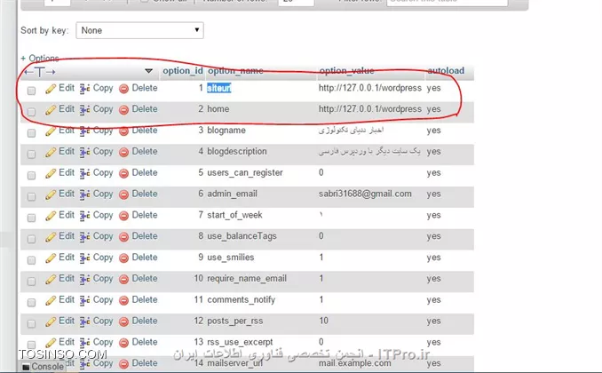 سلام
خسته نباشید
در وردپرس دو مقدار بسیار مهم هست که حتما باید با دقت تکمیل شوند در غیر این صورت با مشکل مواجه می شوید در قسمت تنظیمات همگانی یکی نشانی وردپرس و دیگری نشانی سایت است.
زمانی که روی لوکال نصب می کنید به عنوان مثال تنظیمات وردپرس به شکل زیر در می آید
||http://web.tosinso.com/files/get/4a3c8833-7774-4518-a909-c0de8bfc57b6||

وقتی شما سایت را به هاست منتقل می کنید یا باز نمی شود یا با مشکل مواجه می شوید 
اگر سایت باز می شود در قسمت تنظیمات همگانی گزینه نشانی وردپرس (URL) و نشانی سایت (URL) به نام دامنه خود تغییر دهید
برای مثال : http://yourname.ir
درصورت عدم بازشدن ساید وارد phpmyadmin هاست شوید و در داخل دیتابیس وردپرس در جدول wp_options بروید
و مقدار های siteurl و home را به نام دامنه خود تغییر دهید 
برای مثال : http://yourname.ir
||http://web.tosinso.com/files/get/7d133381-db54-4d18-a02f-ffc98de2f932||

