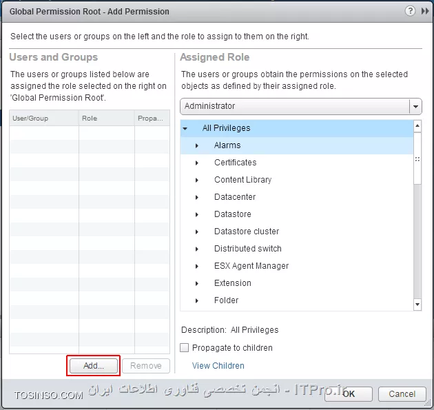 اول باید به Active Directory وصل شید 

Administration => Identiry Sources =>Add

||http://network.tosinso.com/files/get/775e533d-044d-42df-a716-a180b2cc39d8||

||http://network.tosinso.com/files/get/899c97fd-5588-4a8d-89c1-025a4046be0d||
||http://network.tosinso.com/files/get/f6a6b7ff-d892-45db-8054-9a0b80f06f37||

بعذ در Global Permission به کاربران دامین دسترسی بدید

||http://network.tosinso.com/files/get/170924b0-ba6b-4044-bc55-74b7dc018d26||
||http://network.tosinso.com/files/get/7d496539-b7db-48d3-ba75-3ac2149847b8||