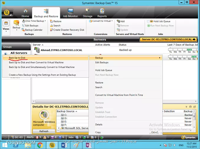 آموزش Backup and Restore از Active Directory بوسیله Symantec Backup Exec 2015