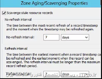 عملیات Scaveging در dns مایکروسافت 