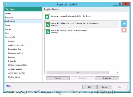 !! Password Protection for KES 

در این آزمایش قصد داریم تا برای Kaspersky Endpoint Security در زمان نصب روی شبکه یک پسورد تعریف کنیم تا کاربران قادر به غیرفعال کردن آن نباشند 

* در این سناریو هر دو ماشین DC و Security-Center را روشن کنید 

* ماشین Laptop را روشن کنید 

- Laptop 

1- خارج شوید از KES روی آن راست کلیک و Exit را بزنید 

||کسپرسکی سرور 10 نویسنده مهندس احمد توسلی ::https://tosinso.com/files/get/79065c31-b0fc-42c5-b43d-a1ed2a2917e6||

- Security-Center 

1- وارد Administration Console شوید 

2- از سمت چپ وارد Protection settings و روی Monitoring کلیک کنید 

3- پیام Protection is disabled را در Protection settings پیدا کنید 

4- روی لینک Protection is disabled کلیک کنید 

||کسپرسکی سرور ده من ::https://tosinso.com/files/get/56ea2149-925c-423c-a907-6f3fba43da4c||

5- حالا نود های Device selections و آنهایی که Protection is off هستند را مشاهده کنید 

6- کامپیوتر Laptop انتخاب کنید 

7- در سمت راست روی لینک Security application is not running کلیک کنید 

||https://tosinso.com/files/get/35c7d365-a99b-4866-95c3-f1fe138b7752||

8- روی لینک Open Protection section in device properties بروید 

||https://tosinso.com/files/get/62636aaa-d24a-4b7f-b10e-5f567e525136||

9- وارد بخش Applications شوید 

||https://tosinso.com/files/get/99a8f058-1498-4641-9792-a6fe0902d968||

10- حالا Kaspersky Endpoint Security 10 Service Pack 2 for Windows را انتخاب و روی < ( ابی رنگ ) کلیک کنید 

||https://tosinso.com/files/get/81a77db0-4a40-4667-9c1b-e5751b95764b||

11- حالا صفحه را ببندید و به Administration Server و تب Monitoring را بزنید 

12- روی متن سمت چپ Protection settings که سبز است 

||کسپرسکی سرور 10 احمد توسلی ازمایشگاه 24::https://tosinso.com/files/get/3f20cade-1160-4177-858d-d5fb9af2443b||


نویسنده : سید احمد توسلی
منبع : |جزیره امنیت اطلاعات و ارتباطات وب سایت توسینسو::https://tosinso.com/security|
هرگونه نشر و کپی برداری بدون ذکر منبع و نام نویسنده دارای اشکال اخلاقی است