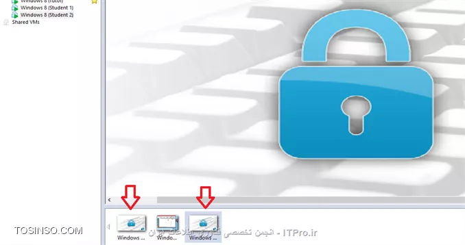 در این آموزش قصد دارم نحوه راه اندازی و استفاده از نرم افزار Net Support School رو بر روی VMware به صورت شماتیک توضیح بدم گرچه این روش در عمل کاربردی نداره ولی یک روش تمرینی خوب برای یاد گرفتن این نرم افزار کاربردی است. قسمت اول این اموزش مربوط به راه اندازی ماشین مجازی هست (اگر اشنایی دارید به بخش دوم مراجعه کنید) و بخش دوم استفاده از نرم افزار Net Support  ، در این مطلب آموزشی بر اساس یک سناریو نصب و راه اندازی VMWare و اتصال آنها به اینترنت و ایجاد یک شبکه داخلی و سپس راه اندازی نرم افزار کاربردی Net Support بر روی 3 ماشین VMWare که یکی از آنها به عنوان دستگاه معلم (Tutor) و 2 دستگاه دیگر به عنوان دانشجو (Student) شبیه سازی میشود.بر طبق این سناریو به ترتیب زیر 3 ماشین VMWare ایجاد میشود.
قدم اول : ایجاد یک ماشین مجازی جدید به ترتیب زیر:
||http://tosinso.com/files/get/c422d8d5-5359-4b5d-90c2-fcb1334963ef||
قدم دوم : یکی از دو حالت Typical یا Custom را انتخاب کرده و Next را میزنیم.
||http://tosinso.com/files/get/823e8f27-f990-4c0b-aecc-6d8c7c62d77e||
قدم سوم : در این مرحله میتوانیم محل فایل ایزوی ویندوز 8 را مشخص کرده و یا ان را به بعد موکول کنیم.
||http://tosinso.com/files/get/e76fa852-0add-402d-bf8f-fbc98eacfa0f||
قدم چهارم : در این مرحله نوع سیستم عامل و ورژن محصول را انتخاب میکنیم.
||http://tosinso.com/files/get/cf51fbad-5deb-4a73-a59a-382aec627b84||
قدم پنجم : نام ماشین مجازی را مشخص میکنیم.
||http://tosinso.com/files/get/3e1aa1aa-a0ca-4a3f-a1b6-4395d6e32c1f||
قدم پنجم : سپس با زدن Customize Hardware میتوانیم تنظیمات سخت افزاری ماشین مجازی را به دلخواه خود انجام دهیم.
||http://tosinso.com/files/get/25545a3a-c7b0-4914-b95c-03aed588ef1b||
قدم ششم : در این مرجله مقدار RAM ماشین مجازی را از طریق اسکرول تعبیه شده در سمت راست تعیین میکنیم
||http://tosinso.com/files/get/da09ec39-1df7-4d9b-aac9-fd883305fda9||
قدم هفتم : سپس تعداد پردازنده ها را مشخص میکنیم.
||http://tosinso.com/files/get/1d0edb30-b02e-40c6-85c2-5574c6e1d227||
قدم هشتم : در این مرحله حالت کارت شبکه خود را تعیین میکنیم. با توجه به شکل زیر 5حالت کارت شبکه مجازی در Vmware در نطر گرفته شده است که با توجه به سناریو NAT میتواند بهترین گزینه باشد.(نیاز به انصال هر ماشین به اینترنت بوده و ماشین ها باید به یکدیگر متصل شده و همدیگر را ببینند.)
||http://tosinso.com/files/get/f8e997b9-4baa-4268-86ad-4f2e0f0222f0||
قدم نهم : سپس مسیر فایل ایزوی سیستم عامل را تعیین میکینم.(در این سناریو هر 3 ماشین VM ویندوز 8.1)
||http://tosinso.com/files/get/87f047ce-6fe4-4f63-b3d0-e83871c302d7||
قدم دهم : سپس ویندوز 8 را نصب میکینم.
||http://tosinso.com/files/get/216fe59a-573e-4caa-ab1b-b3cd65d782ed||
قدم یازدهم : بعد از نصب هر VM میبایست برای هر ماشین VM Tools را هم برای راحتی کار و همچنین انتقال فایل نصب نرم افزار net support به ترتیب زیر نصب میکنیم
||http://tosinso.com/files/get/63d756e9-0dce-49e3-9133-8748cf1b65d6||
 قدم دوازدهم : همانطور که در شکل زیر میبینیم درایو مجازی VM Tools بر روی ماشین مجازی Mount شده و به راحتی کار نصب را انجام میدهیم.
||http://tosinso.com/files/get/e50fa9fe-5369-4f2f-9595-7865d66f7ae8||
قدم سیزدهم : فایل نصب نرم افزار Net Support را از سایت www.netsupportschool.com دانلود کرده و با توجه به نصب VM Tools فایل setup را به راحتی بر روی هر 3 ماشین کپی میکنیم.
||http://tosinso.com/files/get/3a7ac53b-a43d-4d6b-a562-f58857315000||
قدم چهاردهم : سپس بر روی ماشین Tutor فایل setup نرم افزار net support را اجرا کرده و آن را نصب میکنیم. و مراحل زیر را تا نصب کامل نرم افزار طی میکنیم.
||http://tosinso.com/files/get/1649c9b5-40b6-4119-87ab-30d4c5267f1f||
||http://tosinso.com/files/get/458a6a5a-586b-49d4-8109-ecc8097e1ae5||||http://tosinso.com/files/get/96eafb8c-56d5-477e-81ed-88eac296b9d5||
قدم پانزدهم : در این مرحله نوع کاربری net support را مشخص کرده که بر طبق سناریو برای یک ماشین Tutor و برای 2 ماشین student را نصب میکنیم.
||http://tosinso.com/files/get/36d33d42-ebea-40f2-980b-3f4f6ae16b1b||
||http://tosinso.com/files/get/db9bcd32-9c35-4e83-a9dd-cdb9e4ef1133||
قدم شانزدهم : بعد از اتمام نصب net support بر روی 3 ماشین مجازی در صورتی که هر 3 ماشین دسترسی به اینترنت نداشته باشند مراحل زیر را انجام میدهیم. ابتدا از منوی Edit گزینه Virtual Network Editor  را انتخاب کرده.
||http://tosinso.com/files/get/c7dc2761-ebdd-41a8-81d8-69dc5c804b73||
قدم هفدهم : با توجه به سناریوی تعیین شده برای هر 3 ماشین کارت شبکه در حالت NAT قرار داده شده در Virtual Network Editor بر روی VMnet 8 کلیک کرده تا تنطیمات NAT برای ماشین مجازی را انجام دهیم. همینطور که مشخص است کارت شبکه  در حالت NAT که بر روی سیستم عامل کامپیوتر میزبان ایجاد شده دارای محدوده IP : 192.168.113.0 بوده و بنابراین به منطور ایجاد ارتباط بین 3 ماشین مجازی این 3 ماشین هم باید از همین range ای پی اختصاص داده شود. به این منظور باید تیک use local DHCP service to distribute ip address to VMS را زده تا به هر سه ماشین از رنج IP مورد نطر به صورت اتوماتیک داده شود.(با این کار هم دسترسی به اینترنت برای 3 ماشین فراهم شده و هم هر 3 ماشین همدیگر را دیده و میتوانند با یکدیگر ارتباط درون شبکه ای داشته باشند.
||http://tosinso.com/files/get/3424910e-2f2b-4255-866e-2e8218e5e0ae||
بعد از این کار بر روی ماشین Tutor  آی پی های 2 ماشین دیگر را ping کرده تا از داشتن ارتباط اطمینان حاصل کنیم. بدین صورت هر 3 ماشین مجازی آماده برقراری ارتباط از طریق net support را داشته و میتوانیم محیط آموزشی net support را استفاده کنیم.
1- ایجاد یک room مجازی در ماشین Tutor: با اجرای نرم افزار net support پنجره زیر باز شده و استاد باید فیلدهای مربوطه را به ترتیب زیر پر کرده و سپس اتاق مجازی آموزشی را ایجاد کند.
||http://tosinso.com/files/get/20e36747-eb63-4f1c-9b77-ff19a8514c73||
2- بعد از کلیک کردن بر روی دکمه new پنجره زیر باز شده و استاد باید یکی از حالتهای زیر را به عنوان شروع کننده کلاس انتخاب کند. مورد اول Room Mode میباشد که این حالت به شما اجازه میدهد که کامپیوترهای داخل یک کلاس را گروه بندی کرده و دانشجویان میتوانند به این اتاق اموزشی برای شروع کلاس بپیوندند. حالت دوم  PC Mode میباشد که به شما اجازه میدهد که یک تعدادی کامپیوتر را که با هم در یک اتاق در اتصال هستند از طریق کابل را به هم متصل کرده و یک کلاس مجازی آموزشی تشکیل دهید. حالت سوم User Mode میباشد که به شما اجازه میدهد یک تعداد دانشجو را با استفاده از پروفایل های انها به کلاس اضافه کنید. حالت چهارم یک حالت ساده بوده که در ان شما به سادگی میتوانید شبکه موجود را جستجو کرده و همه دانشجویان را به کلاس مورد نظر اضافه کنید.
در این سناریو ما از حالت دوم استفاده میکنیم.
||http://tosinso.com/files/get/6b6cc5f8-5dcb-4fc8-8146-14b1744ccfa2||
3- در این مرحله پنجره Create Class باز شده و در این مرحله باید PC های دانشجویان کلاس را ابتدا جستجو کرده و سپس همه انها رو به کلاس اضافه کنیم.
||http://tosinso.com/files/get/be28d2da-cf20-4773-b06f-c3fdb16da00a||
||http://tosinso.com/files/get/7661349e-a09e-4f09-92e9-af40f2774d9b||
4-دبعد از ایجاد کلاس پنجره اصلی نرم افزار به صورت زیر میباشد و دانشجویان اضافه شده قابل روئیت میباشند.
||http://tosinso.com/files/get/4b4fd644-7999-4cf0-a5d8-3299d62a5923||
5- تب دوم این اجازه را به استاد داده تا نمایی از desktop های دانشجویان حاضر در کلاس را روئیت کرده و به نوعی انها را کنترل کند. علاوه بر ان استاد قادر است با کلیک کردن بر روی هر کدام از پنجره های پیش نمایش دسکتاپ دانشجویان به صورت remote به کامپیوتر دانشجوی مورد نظز دسترسی پیدا کند.
||http://tosinso.com/files/get/ace1446a-e122-460d-9987-f9b463cb2894||
6- در تب سوم که با ایکون های هد ست مشخص شده است استاد قادر است با کلیک بر روی Announce نوعی اطلاع رسانی را به دانشجویان ارسال کند. علاوه بر این استاد قادر بوده که با برداشتن تیک های بلندگو و میکروفون انها را از در کامپیوترهای دانشجویان از کار بیندازد.
||http://tosinso.com/files/get/9f032a1c-4787-4699-b565-85d2642adce8||
||http://tosinso.com/files/get/0379be7c-1a46-4d1c-b867-a36e50371cf6||
7-  در تب بعدی استاد قادر بوده که انواع سوالات را برای کل کلاس یا بخشی از کلاس مطرح کرده و جواب را هم از سوی دانشجویان دریافت کند.
||http://tosinso.com/files/get/c43fd40a-56a3-4579-afa2-0d3c41e151c3||
اولین مدل از سوالات First to answer میباشد که استاد با مطرح کردن یک سوال در کلاس گزینه مورد نظر را کلیک کرده و دانشجویان بر روی کامپیوترشان با پیغام زیر مواجه شده و اولین دانشویی که بر روی answer کلیک کند قادر خواهد بود تا سوال را جواب دهد.
||http://tosinso.com/files/get/95439e52-493b-4c49-9402-0a32e6e1f655||
||http://tosinso.com/files/get/38b943ed-8471-4716-adaf-fb8c6d71ded0||
بعد از پاسخ دادن به سوال بر روی پروفایل دانشجوی مورد نطر به شکا زیر 2 گزینه تیک و ضربدر در اختیار استاد قرار گرفته و صحیح یا نا درست بودن پاسخ دانشجوی مورد نظر را میتواند تعیین کند. 
||http://tosinso.com/files/get/a7d4b650-28eb-4d96-9b8f-c848ea3d257f||
در صورت درست بودن پاسخ دانشجوی مورد نظر یک ستاره به عنوان جایزه دریافت میکند.
||http://tosinso.com/files/get/fe29b122-7d8d-4d88-9c36-c5a5c5ab42fc||
نوع دوم سوال Enter an answer میباشد .
||http://tosinso.com/files/get/f0be3aa6-ecc8-4a26-83aa-4baf570f662d||
در این حالت استاد پاسخ صحیح را در کادر مورد نظر وارد کرده و بعد از مطرح کردن سوال بر روی Go کلیک کرده .
||http://tosinso.com/files/get/fea2b766-7725-41c2-952c-fadb8d7d2639||
همانطور که در شکل زیر نشان داده شده به محض کلیک کردن Go توسط استاد پنجره ای به شکل زیر در PC های دانشجویان ظاهر شده است
||http://tosinso.com/files/get/4e008f76-53c9-4d19-a40e-2e7d0117e3c1||
 و بعد از اتمام زمان تفکر دانشجویان قادر به پاسخگویی خواهند بود.
||http://tosinso.com/files/get/386151ee-a2eb-4cea-b35f-49f6fdb431e1||
بعد از پاسخگویی به سوال دانشجویان به شکل زیر از پاسخ دیگر دانشجویان مطلع میشوند و میتوانند خود را نسبت به کلاس ارزیابی کنند.
||http://tosinso.com/files/get/b9086a56-03ff-4c51-8ccd-47b4fdc36cd7||
همچنین استاد بعد از پاسخگوی دانشجویان به شکل زیر از پاسخ انها مطلع خواهد شد که رنگ قرمز نشان دهنده پاسخ اشتباه و رنگ سبز نشان دهنده دانشجویانی است که پاسخ صحیح را وارد کرده اند.
||http://tosinso.com/files/get/9ea7cab7-6aa7-4e01-9c4e-94cbfab24849||
در تب بعدی استاد قادر خواهد بود تا نوعی محدودیت برای دانشجویان کلاس از لحاظ دسترسی به  وب سایت های مختلف تعیین کندو ستون سمت راست برای وب سایت های ممنوعه بوده که استاد با کلیک بر روی علامت مثبت (سبز رنگ) وب سایت های ممنوعه را تعیین کند و در اینصورت دانشجویان قادر نخواهند بود به وب سایت های مذکور دسترسی پیدا کنند.
||http://tosinso.com/files/get/d8048463-751d-4453-ae99-dcd5a8c7405b||
از ستون چپ نیز استاد قادر بوده تا وب سایت های مورد تایید را اضافه کند و اجازه دسترسی را به دانشجویان داخل کلاس به وب سایت های مذکور بدهد.
||http://tosinso.com/files/get/589718f6-fc60-49b9-9985-800e2d2eb8f8||
علاوه بر این استاد قادر بوده با استفاده از دکمه های پایین صفحه  همه وب سایت ها را بلاک کند.
||http://tosinso.com/files/get/0f56aec7-c81f-4ee3-80c6-c9c1d1f93930||
در تب بعدی استاد قادر خواهد بود نوعی همه پرسی از کلاس انجام داده تا به نتیجه مورد نظر با استفاده از جواب ها برسد.
||http://tosinso.com/files/get/111fb50a-c772-4a68-85c9-6a3786756ebd||
در این تب ابتدا استاد سوال رو مطرح کرده و نوع پاسخ را از نوار کیک کشویی زیر response انتخاب کرده و سپس بر روی send کلیک کرده و ان را برای همه دانشجویان ارسال کند.
||http://tosinso.com/files/get/fe6c9156-519e-43a2-8ef5-b14047da890c||
به محض ارسال سوال پنجره زیر برای همه دانشجویان باز شده و میتوانند به سوال پاسخ دهند.
||http://tosinso.com/files/get/4700ffba-1dec-4e2f-a5f6-e13b72993e86||
بعد از پاسخ دادن همه دانشجویان استاد قادر خواهد بود تا از ستون سمت راست درصدی از پاسخ های تعیین شده را مشاهده کرده و ارزیابی مورد نظر را از سوال خود انجام دهد.
||http://tosinso.com/files/get/3371a176-c0f2-44e0-b907-2437197d2d3f||
تب بعدی دسترسی پرینتر به دانشجویان میباشد که استاد با استفاده از دکمه های پایین پنجره میتواند عملیات پرینت را متوقف و بلاک و یا برای همه دانشجویان آزاد کند.
||http://tosinso.com/files/get/6efcb071-3ec3-4396-858e-73aa8fe0ab01||
در تب بعدی استاد قادر خواهد بود تا فرایند مانیتورینگ فعالیت های دانشجویان را با کلیک بر روی Monitor Activity فعال یا غیر فعال کند و علاوه بر ان از این تب استاد قادر است دانشجویان را بلاک کند. 
||http://tosinso.com/files/get/2b3ac1f5-48b6-4860-8f14-02fe9e29cc53||
در تب بعدی استاد میتواند سطح دسترسی دانشجویان را به CD/DVD و USB تعیین کند.
||http://tosinso.com/files/get/f2d8851f-a280-4c91-b15f-781145d9dd4a||
آخرین تب یکی از پر کاربردترین تب ها بوده که استاد قادر است با ایجاد یک صفحه White Board تدریس را انجام دهد. برای نمایش White board برای همه دانشجویان استاد بر روی Show کلیک کرده که به محض کلیک صفحه White Board بر روی مانیتور دانشجویان ظاهر میشود. در این صفحه ابزارهای زیادی برای تدریس همچون ایجاد متن و استفاده از قلم و خطوط و اشکال مختلف به تدریس بپردازد. علاوه بر ان استاد میتواند رنگ قام و ضخامت ان و همچنین فونت متن ها را تغییر دهد و در نهایت میتواند صفحه کذکور را ذخیره و صفحه جدیدی ایجاد کند.
||http://tosinso.com/files/get/ada000e7-0f9b-43af-9c34-a189be039f81||
یکی از منوهای کاربردی در این نرم افزار استاد میتواند تکالیف مورد نظرش را برای دانشجویان به طریقه زیر ارسال کند.
||http://tosinso.com/files/get/2896704a-8fdd-4dae-9f3b-b79a39014eeb||
بعد از انتخاب Send Work پنجره زیر باز شده و استاد میتواند تکلیف کورد نظر را که در قالب یک فایل text ذخیره کرده است را انتخاب کرده و همچنین تایین کند که فایل مورد نظر در چه مکانی از PC های دانشجویان کپی شود.
||http://tosinso.com/files/get/c0e03536-c30b-4855-bab8-66fbb6028b8f||
 سپس با کلیک بر روس send فایل text بر روی PC دانشجویان کپی میشود .
||http://tosinso.com/files/get/57210fb5-f5ce-4204-8db9-cffb9c23b4b9||
و دانشجویان قادر خواهند بود که فایل مورد نطر را باز کنند و محتویات تکلیف تایین شده از طرف استاد را ببینند.
||http://tosinso.com/files/get/b123fd5a-c981-4f8e-93a2-6f8b19764f49||
از دیگر منوهای کاربردی برای استاد ایکون های Lock , Unlock می باشد که استاد در صورتی که نیاز داشته باشد از دیدن صفحه نمایش خود برای دانشجویان جلوگیری کند بر روی Lock کلید کند.
||http://tosinso.com/files/get/7cd4174b-5e72-4557-8829-a89cd38b499d||
به محض کلیک استاد بر روی Lock صفحه نمایش PC های دانشجویان به وضع زیر خواهد درامد.
||http://tosinso.com/files/get/824e86cf-bae2-4893-b83f-98eee194ff4d||
از منوی show استادی میتواند صفحه نمایش خود را به حالتهای مختلف برای دانشجویان برای انجام تدریس در بیاورد.
||http://tosinso.com/files/get/dab9a896-a5ad-43d2-ab1c-3dfaa806d6c6||
نحوه حضور و غیاب با استفاده از نرم افزار Net Support به شکل زیر بوده و استاد با کلیک بر روی منوی Student register انها را در کلاس ثبت نام کند. 
||http://tosinso.com/files/get/3c183ee7-76e8-4582-b18d-21d93a276350||
به محض کلیک استاد بر روی register پنجره ای به شکل زیر بر روی صفحه نمایش دانشجویان ظاهر شده که دانشجویان موظف به پر کردن فیلدهای خالی بوده و ان را تایید کنند.
||http://tosinso.com/files/get/9ada9676-2aec-4af3-a76a-2d1cd9668e05||
بعد از انجام حضور و غیاب استاد میتواند یک گزارش از ان را در قالب یک فایل با پسوند .csv ذخیره کند.
||http://tosinso.com/files/get/360717e1-6f4f-4c6f-b18d-85197b6afa0f||
همچنین استاد میتواند با کلیک بر روی registration report کلیک کند.
||http://tosinso.com/files/get/773a472f-124e-4362-b5ee-6a18a228ae53||
به محض کلیک بر روی registration report میتواند گزارشی از دانشجویان حاظر در کلاس و فعالیت های انها مشاهده کند.
||http://tosinso.com/files/get/c499c1b6-048b-4abb-a841-0fa9fb9c26cf||
از دیگر قابلیت های این نرم افزار chat , ارسال پیغام خصوصی از طرف استاد به دانشجویان میباشد.
||http://tosinso.com/files/get/e14a8f27-cb16-4a9f-aa1a-b020b050abd5||
در شکل زیر نمونه ای از محیط chat باز شده توسط استاد با یک دانشجو میباشد.
||http://tosinso.com/files/get/d3ee9b19-2dcb-45cf-add0-d4c87dba65cc||
در پایان استاد میتواند کلاس را به طرز زیر به پایان برساند.
||http://tosinso.com/files/get/13c9666a-fb77-4b8b-bddd-d6aedc050515||


نویسنده : رضا حاج فرج 
منبع : |جزیره مجازی سازی وب سایت توسینسو::https://tosinso.com/virtualization|
هر گونه کپی برداری بدون ذکر منبع غیر اخلاقی است. 
