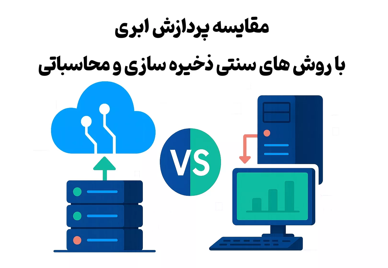  مقایسه پردازش ابری با روش های سنتی ذخیره سازی و محاسباتی 