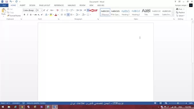 سلام 
بازدن right- to - left text direction باید درست شه.

||http://network.tosinso.com/files/get/840e73cf-ed58-414d-983f-fe74beee3352||
