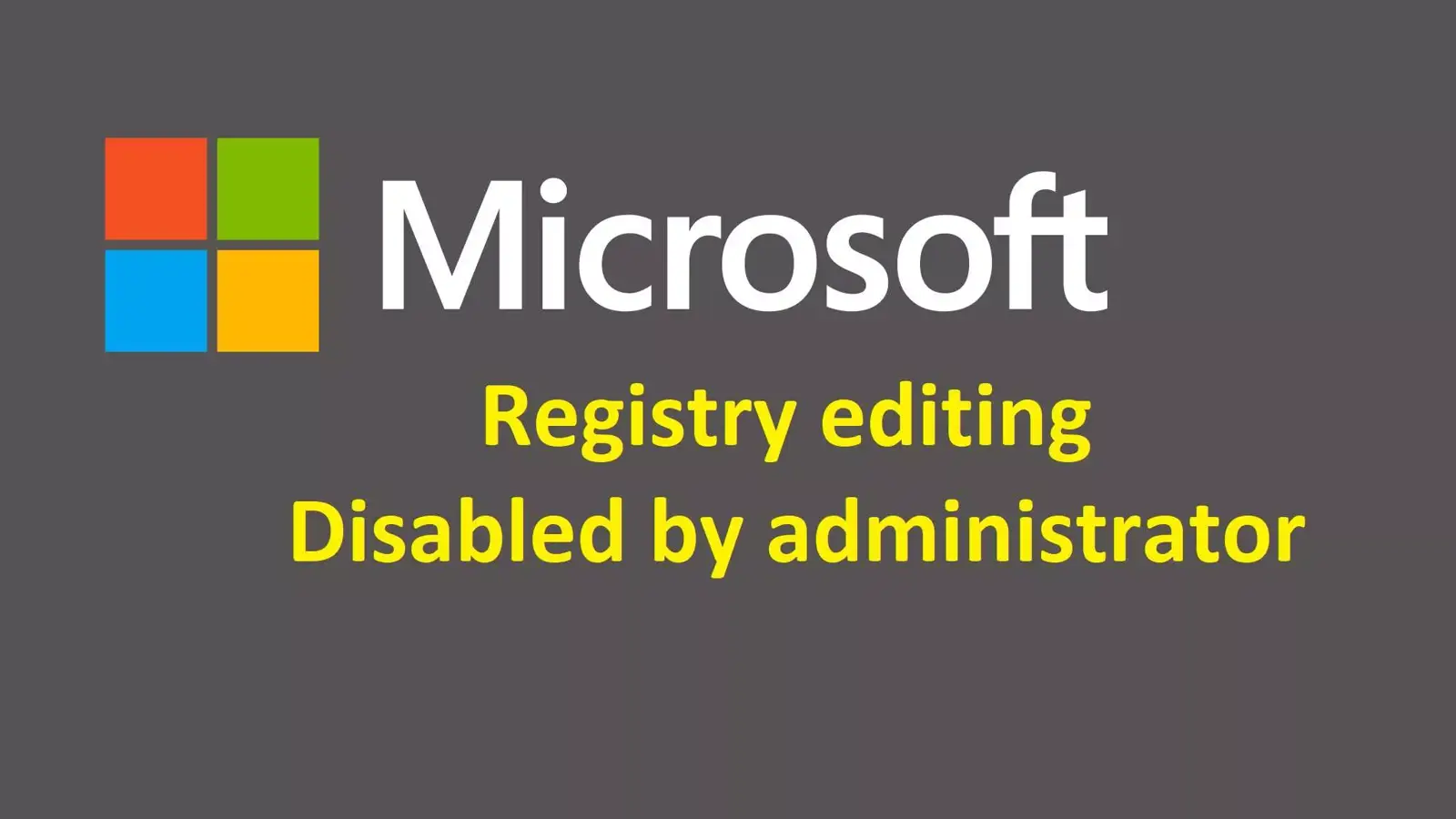 آموزش رفع خطای Registry editing disabled by administrator