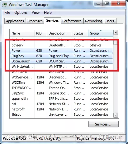 سلام خدمت اساتید محترم و دوستان عزیز

برای خیلی از ما سوال هست که این همه پردازش با اسم svchost.exe چی هست؟این چه پردازشی هست که نه میتوان اون رو خاتمه داد و نه اینکه می دونیم کی اون رو استارت کردیم!
برای آگاه شدن از این موضوع همراه با ITPRO باشید:
||http://tosinso.com/files/get/d58090d2-f91a-4b5e-9737-2dd692054b2e||

مدت ها پیش، مایکروسافت شروع به جابجایی تمامی ساختار و توابع داخلی سرویس های ویندوز از فایلهای exe به dll کرد.از دید برنامه نویسان این کار باعث قابل استفاده تر شدن برنامه ها می شد.اما مسئله اینجا بود که شما نمیتونید یک فایل dll رو به صورت مستقیم در ویندوز اجرا کنید.برای اینکارشما نیاز به load کردن اون در یک برنامه ی قابل اجرا یا همون برنامه های با پسوند .exe دارید.
درست همین مبارک سحر و فرخنده شب بود که svchost.exe متولد شد.

*بالا بودن تعداد svchost.exe چیست؟*
اگر شما یکبار به سرویس های موجود در ویندوز سر زده باشید و نگاهی انداخته باشید، متوجه میشید که تعداد زیادی سرویس در ویندوز فعالیت میکنند و در حال اجرا هستند.اگر هر سرویسی که اجرا میشه رو با یک فایل svchost.exe مرتبط کنیم و اجرای اون سرویس رو بر دوش یک فایل svchost.exe  بزاریم، احتمال اینکه یک سرویس fail بشه و در نتیجه کل ویندوز ما بیاد پایین هست!برای جلوگیری از این مشکل مایکروسافت svchost.exe هارو پخش کرد.یعنی سرویس هایی که مشاهده کردید رو به صورت دسته بندی شده در گروه هایی قرار داد و اونها رو طبقه بندی و بسته بندی کرد و برای هر کدوم از این گروه ها یک فایل svchost.exe اختصاص داد.
به طور مثال یک svchost.exe برای run کردن 3 سرویس فایروال فعالیت میکنه و یا یک svchost.exe دیگر مربوط به اجرای تمام سرویس های مربوط به Interface ویندوز است و...

*در زمان پردازش زیاد،ما چه کاری می تونیم انجام بدیم؟*
در وهله ی اول می تونیم سرویس هایی که کارایی برامون ندارند رو stop و یا disable کنیم.بله، دوستان از اتاق فرمان اشاره میکنند که مشکل اینجاست که از کجا بدونیم svchost.exe مربوط به کدام سرویس است؟؟!!برای اینکار ما 2 راه داریم:

* 
Task Manager رو اجرا کنید و روی هر svchost.exe که پردازش بالایی داره راست کلیک کنید و مثل عکس عمل کنید
||http://tosinso.com/files/get/1b3d72ec-0b54-456d-b790-9a359dfec9cc||
همونطور که میبینید سرویس ها برای شما مشخص شده اند
||http://tosinso.com/files/get/8650e539-ddfb-482e-8139-568297f8d3ac||

* 
در این روش با کلید ترکیبی Win+R وارد محیط Run بشید و cmd رو برای وارد شدن به محیط Command Prompt اجرا کنید
||http://tosinso.com/files/get/bd765ecd-2e85-4a6a-9bdf-80f33aa80aef||
دستور زیر را وارد کنید
<c#>
tasklist /SVC
<c#>
||http://tosinso.com/files/get/8988a105-29e8-470a-81f8-b5f9227213d9||
با scroll کردن صفحه پردازش خودتون رو پیدا کنید
||http://tosinso.com/files/get/a9fe812c-65fa-405e-b639-2d83f4461bf1||

امیدوارم که براتون مفید واقع شده باشه.

نویسنده: مهدی عسکری 
منبع: |جزیره سرویس های شبکه مایکروسافت وب سایت توسینسو::https://tosinso.com/microsoft|
هرگونه نشر و کپی برداری بدون ذکر منبع و نام نویسنده، دارای اشکال اخلاقی می باشد. 