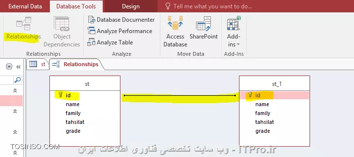 آموزش اکسس 2016 (Access) قسمت 11 : کار با جداول