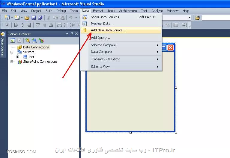سلام دوست عزیز

همیشه connection string رو از خود ویژوال استودیو بگیرید.

||http://programming.tosinso.com/files/get/8940a0f5-ecc9-4b6e-83b9-113069480aeb||

||http://programming.tosinso.com/files/get/332f0651-0dc3-4031-bec2-6e44df6391ac||

||http://programming.tosinso.com/files/get/6003d7ac-b3ff-4fff-b561-4634f2ae83f1||

||http://programming.tosinso.com/files/get/7c6de6ab-fc97-40ba-9fe9-5dee8efaf99f||

!! بر محمد و آل محمد صلوات