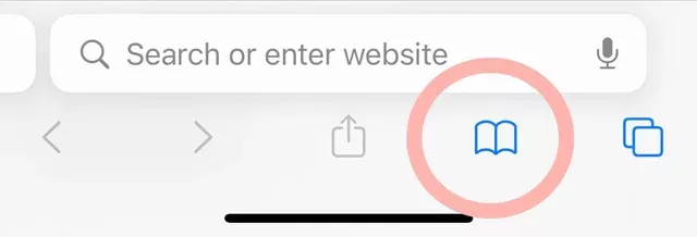 بوکمارک در آیفون