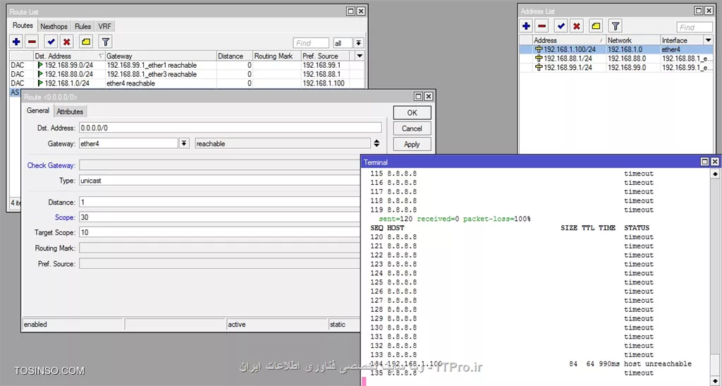 دوست عزیز دیفالت روت مینویسم ولی کار نمیکنه در ضمن next hop متوجه نشدم اینم یه عکس
||http://network.tosinso.com/files/get/8a553f04-96ef-4770-a058-7b664635f37d||