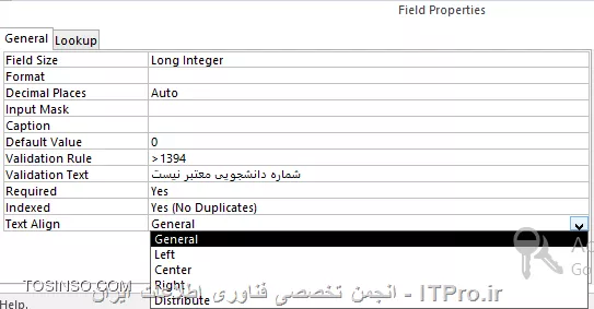 آموزش اکسس 2016 (Access) قسمت 9 : ایجاد پایگاه داده و Field