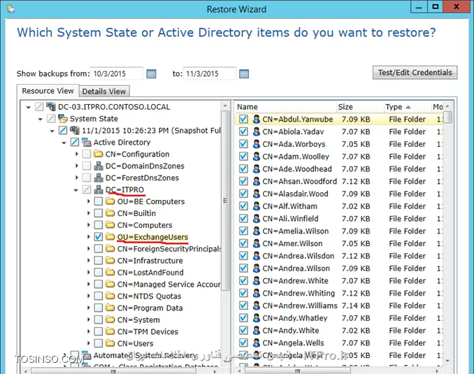آموزش Backup and Restore از Active Directory بوسیله Symantec Backup Exec 2015