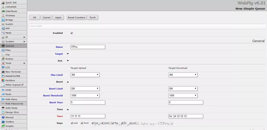 Configure Of Create Queues Mikrotik