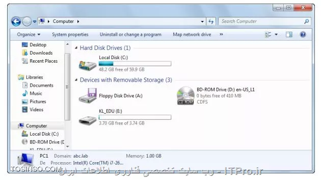 !! اجازه Write به همه کاربران USB flash drives 

- PC1 

1- یک فلش مموری را داخل قرار دهید 

2- ماشین PC1 را باز کنید 

3- در منوهای برنامه VMware Workstation به Vm و Removable Devices و چک کنید تا این امکان روی حالت Connect باشد 

||https://tosinso.com/files/get/5f02bd11-5e33-4e90-a0f5-899ddacbb82b||

4- وارد Start > Computer  شوید 

5- حالا چک کنید که درایو فلش مموری فعال شده باشد 

||https://tosinso.com/files/get/8c114775-482b-486d-b9c4-0ca49a117615||

- Security-Center 

1- وارد  Administration Console شوید 

2- در گروه  Workstations وارد تب Policies شوید 

3- روی پالیسی KES 10 SP2 workstation policy کلیک کنید 

4- حالا properties پالیسی را باز کنید ( روی آن راست کلیک یا دوبار روی آن کلیک کنید )

||https://tosinso.com/files/get/fb5cecec-06ed-4c0d-8fb0-5cf6791b6c73||

5- بروید به منوی Device Control 

6- انتخاب کنید Removable drives 

||https://tosinso.com/files/get/25105650-16fb-4378-8512-85b0eeb07569||

7- کلیک روی Edit 

||https://tosinso.com/files/get/247fd856-da21-41f5-bf29-c613c7336645||

8- روی Yes کلیک کنید 

||https://tosinso.com/files/get/5d2fed04-2778-44a9-a3c4-d5b6b1f4ebb1||

9- حالا تنظیمات دسترسی کاربران را روی Write گذاشته و OK کنید 

||https://tosinso.com/files/get/7ff6ceba-a92f-4a0a-8e87-e9e1ce6905df||

10- روی OK کلیک کنید تا پالیسی ذخیره شود 

||https://tosinso.com/files/get/90296cc2-72b4-4422-8293-3edd9221b729||

11- صبر کنید تا پالیسی اعمال شود 

12- اگر فایلی را در فلش مموری کپی کنید پیام زیر نمایش می یابد 

||https://tosinso.com/files/get/72f4f988-d329-4ad7-a795-4a25fff23694||

نویسنده : سید احمد توسلی
منبع : |جزیره امنیت اطلاعات و ارتباطات وب سایت توسینسو::https://tosinso.com/security|
هرگونه نشر و کپی برداری بدون ذکر منبع و نام نویسنده دارای اشکال اخلاقی است