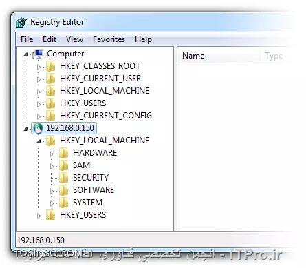 Remote registry domain and workgroup