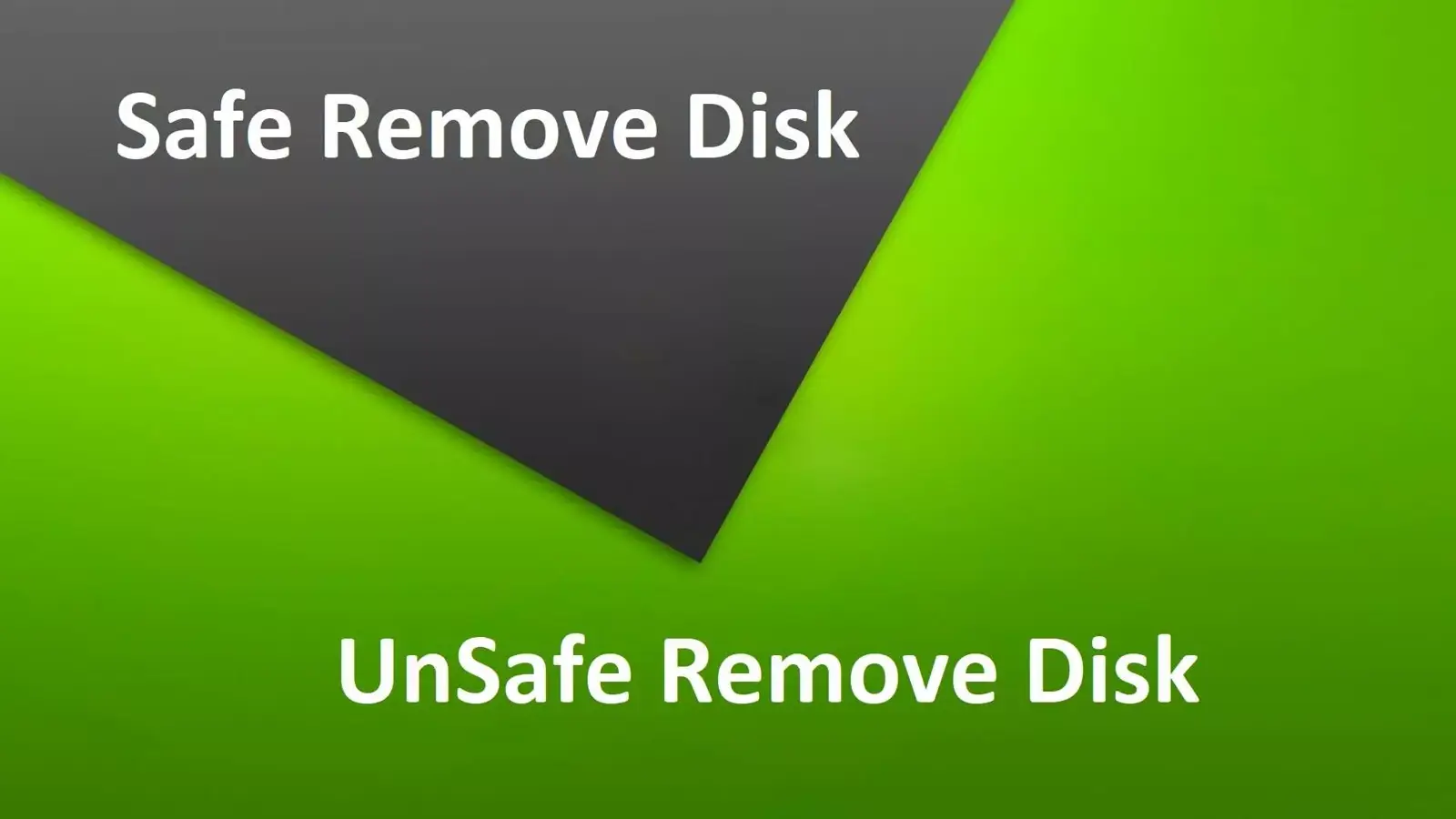 تفاوت Safe Remove Disk و Unsafe Remove Disk در چیست؟